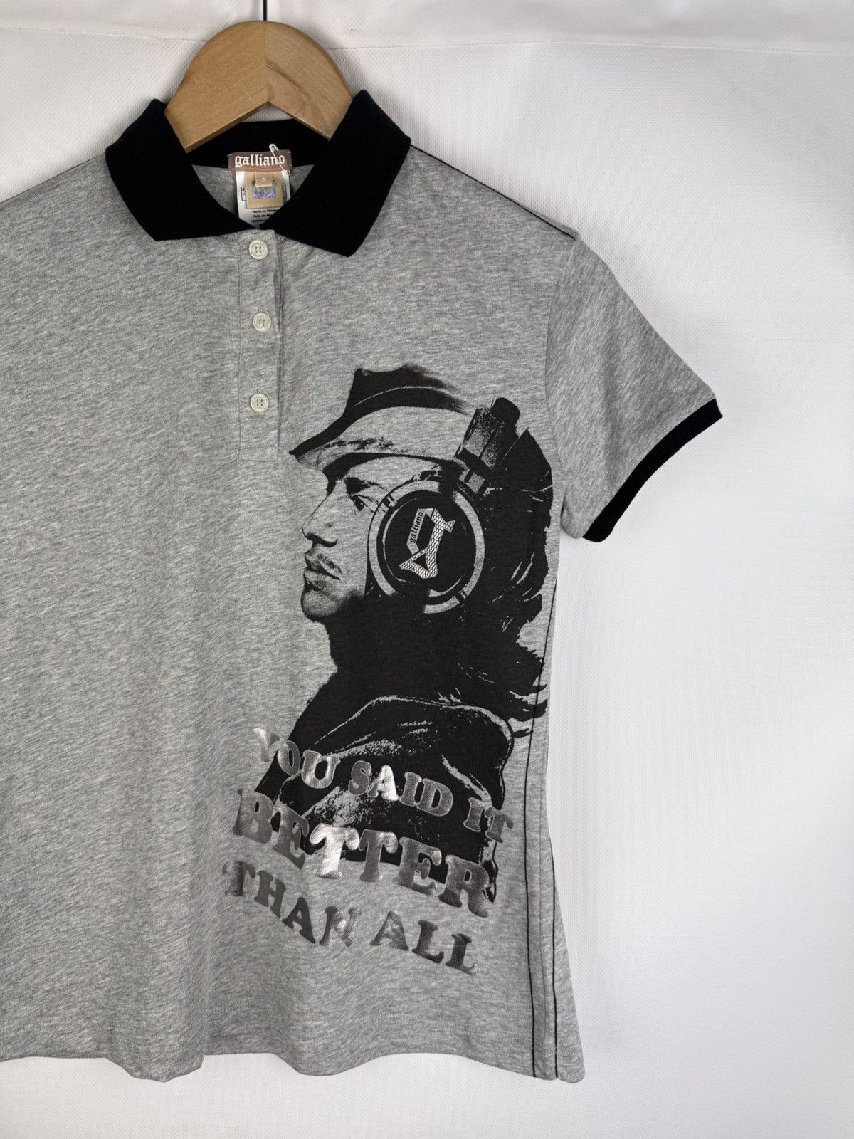 John Galliano Galliano Newspaper You Said It Better Than All Polo T Shirt Size S / US 4 / IT 40 - 3 Thumbnail