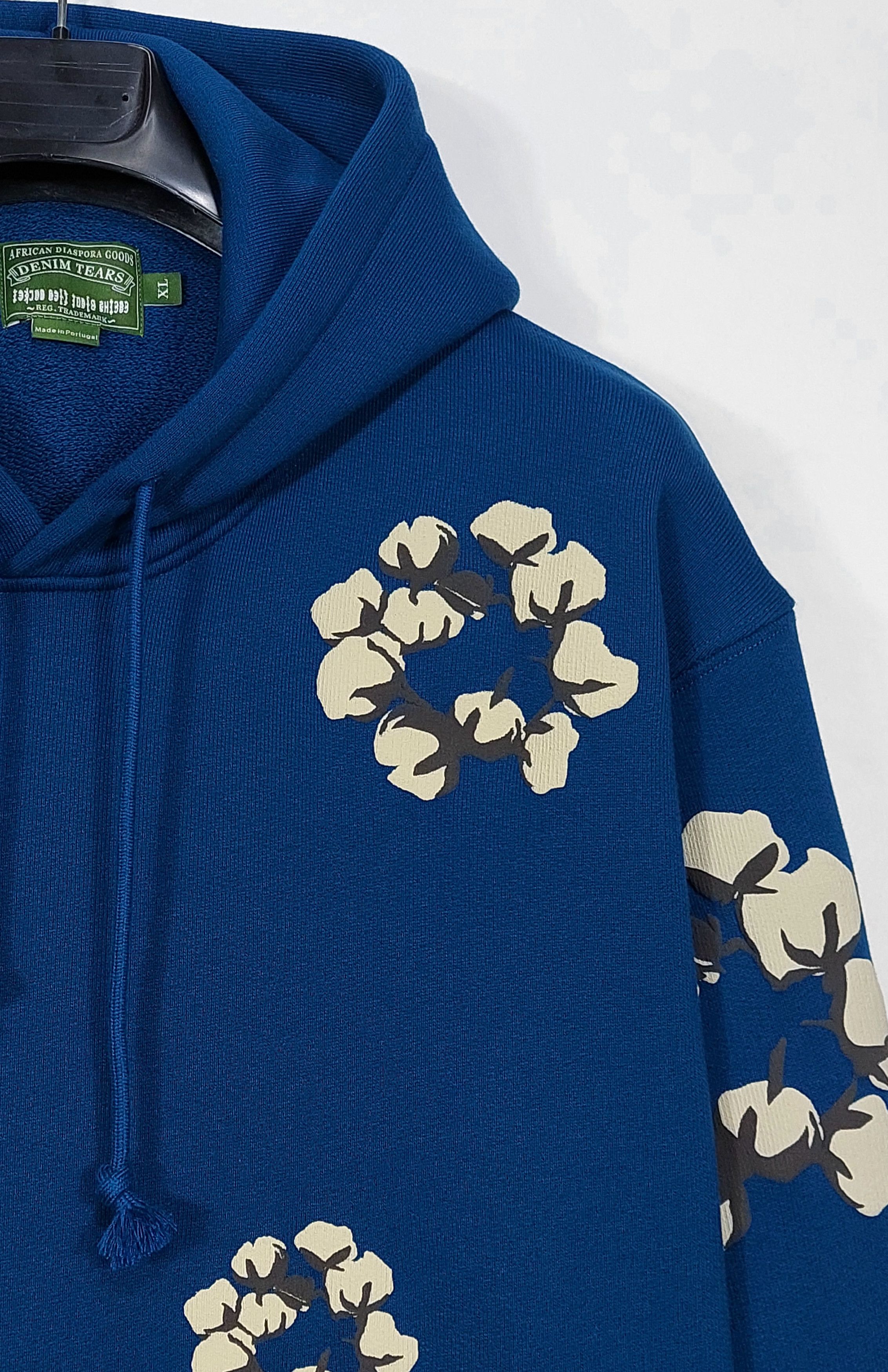 Cactus Plant Flea Market × DENIM TEARS x CPFM cotton wreath hoodie - blue XL Size US XL / EU 56 / 4 - 6 Thumbnail