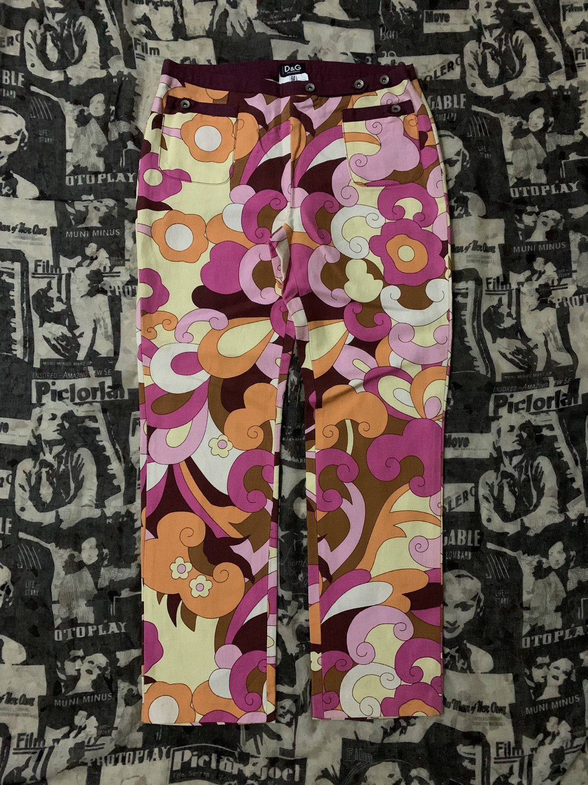 Dolce & Gabbana 💥Dolce Gabbana Italy Tailored Multicolor Floral Pant Size 28" / US 6 / IT 42 - 1 Thumbnail