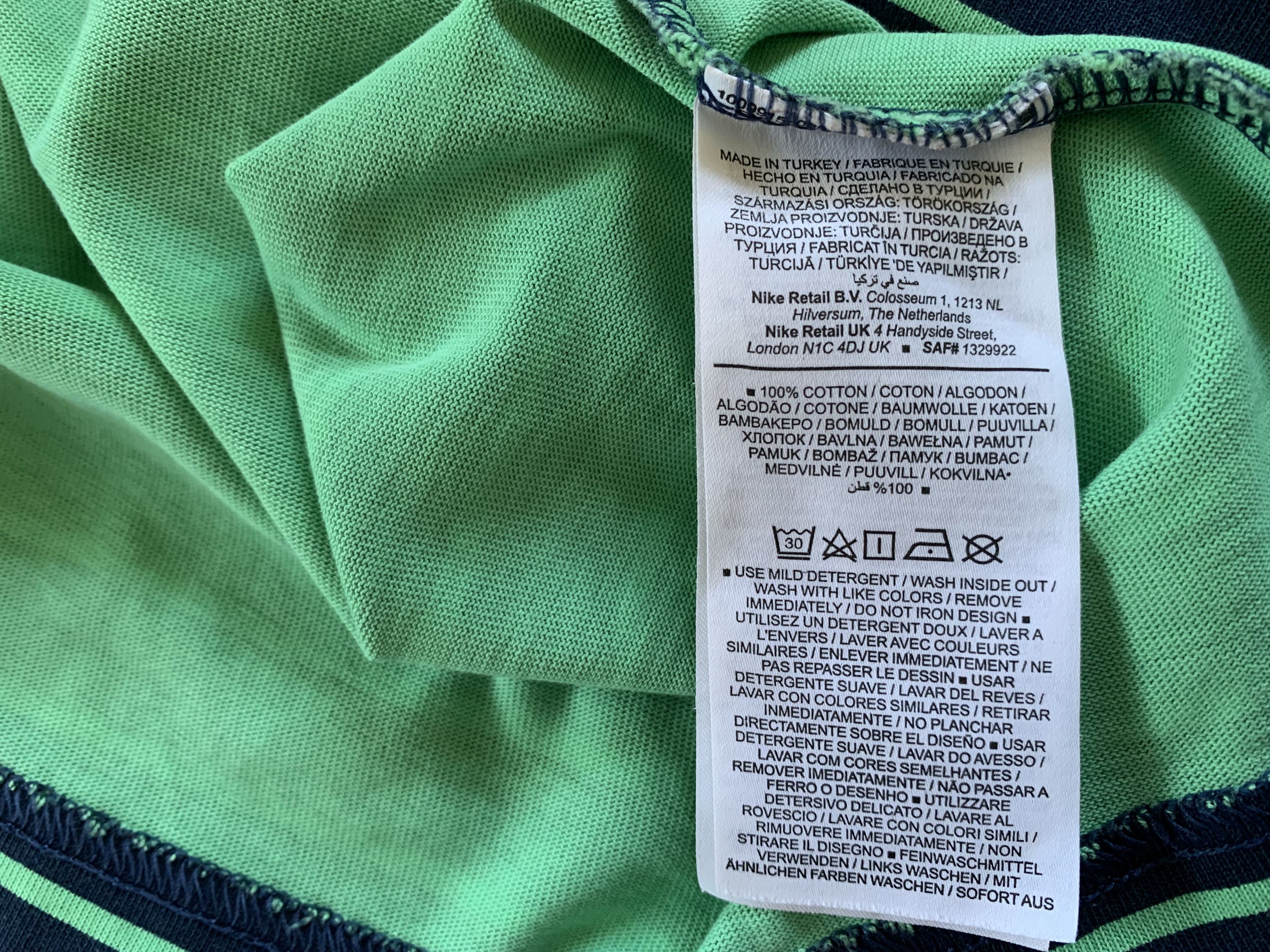 Nike × Vintage The Nike Tee Stripe Cotton T Shirt 2023 Size US L / EU 52-54 / 3 - 8 Thumbnail