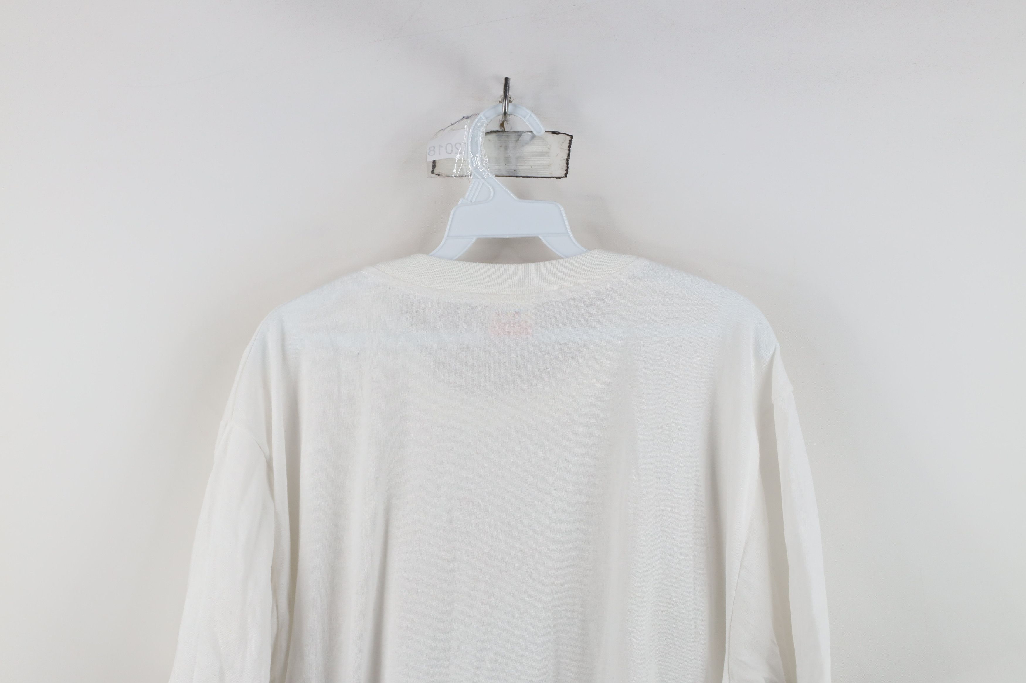 Vintage Vintage 90s Streetwear Thin Short Sleeve T-Shirt White 50/50 Size US XL / EU 56 / 4 - 13 Thumbnail