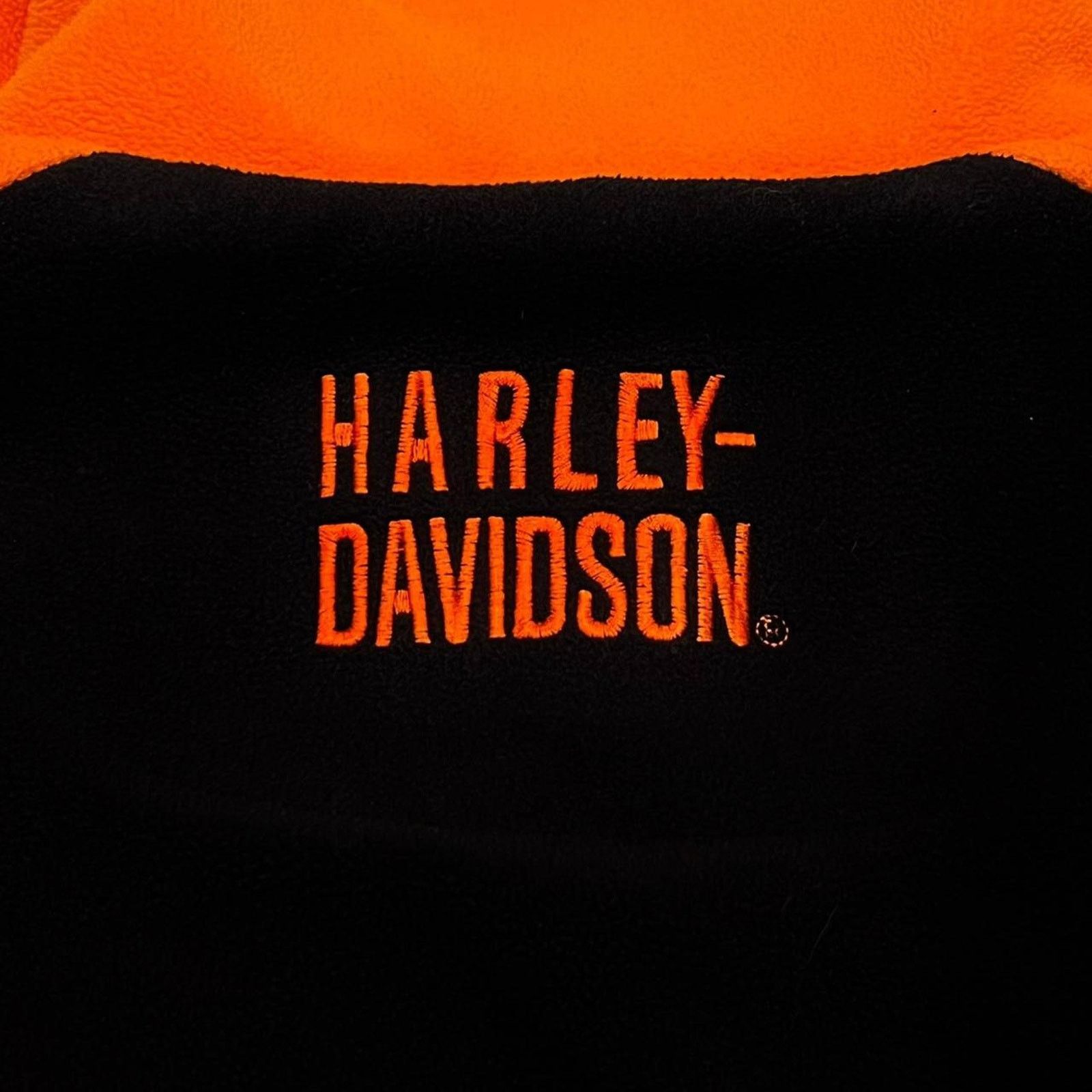Harley Davidson Harley-Davidson Black Fleece Quarter-Zip w/ Orange Stripes Size US L / EU 52-54 / 3 - 7 Thumbnail
