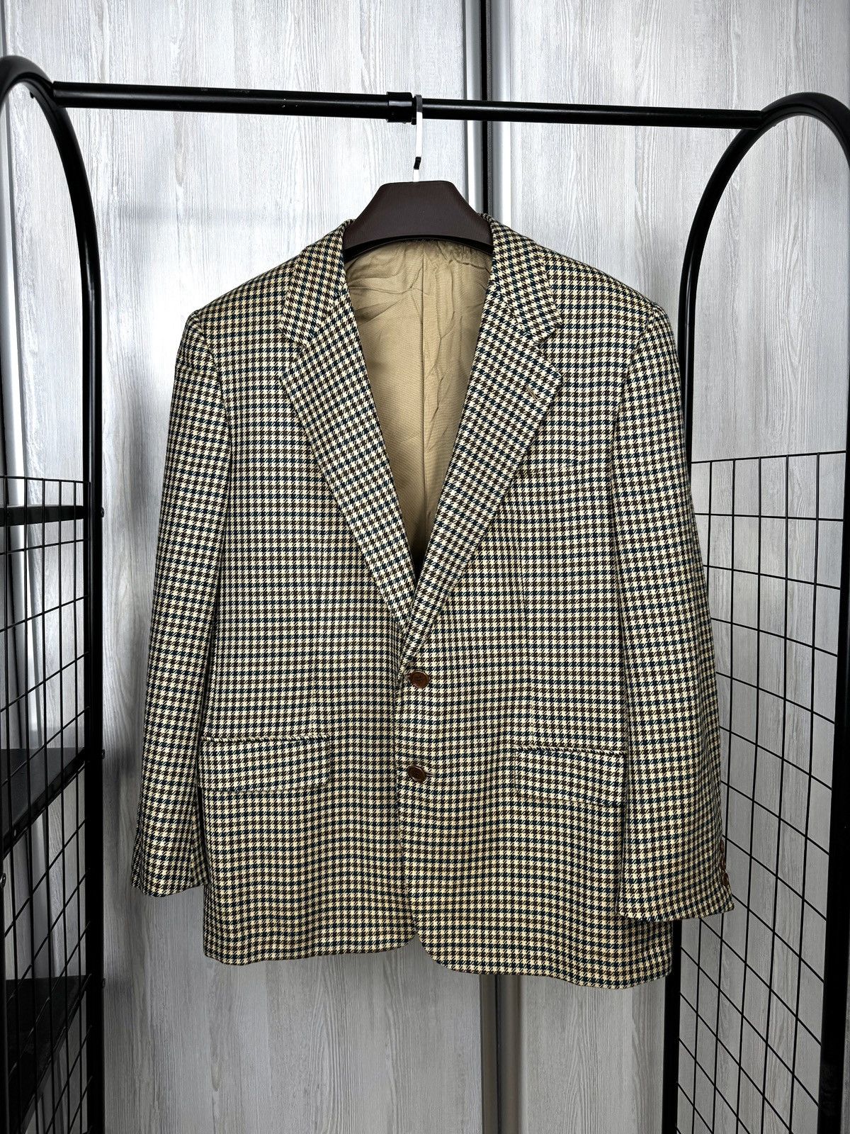 Belvest Belvest vintage checkered houndstooth 100% cashmere blazer Size 44R - 1 Thumbnail