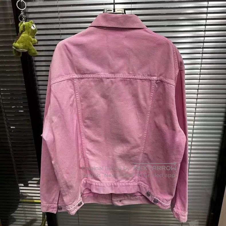 Balenciaga Balenciaga Pink chest logo denim jacket Size XXS / US 00 / IT 34 - 5 Thumbnail