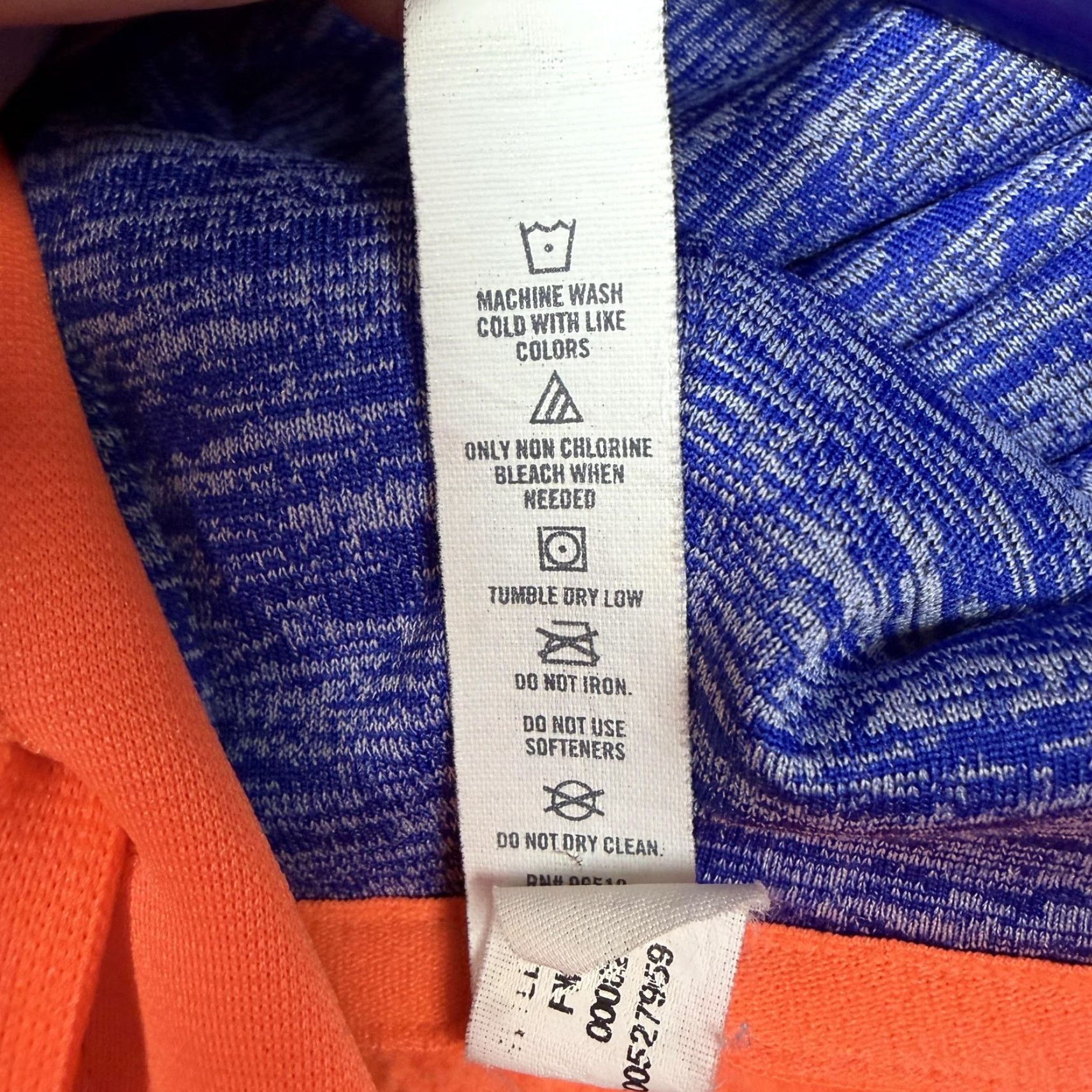 Under Armour Under Armour ColdGear Hoodie Mens Large Orange Blue Pullover Fleece Sweatshirt Size US L / EU 52-54 / 3 - 6 Thumbnail