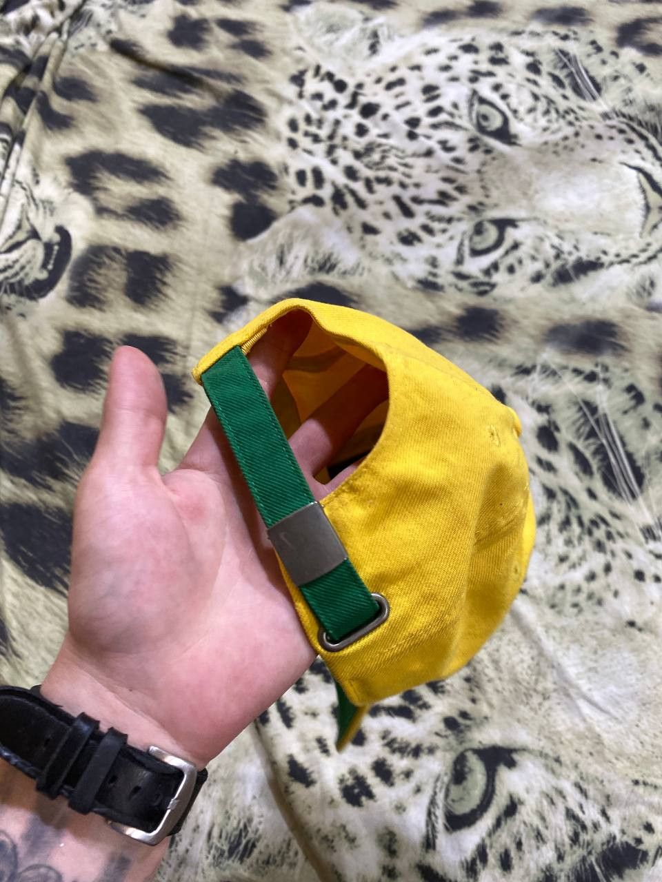 Nike Hats yellow Vintage Nike big logo Cap Y2K streetwear Size ONE SIZE - 6 Thumbnail