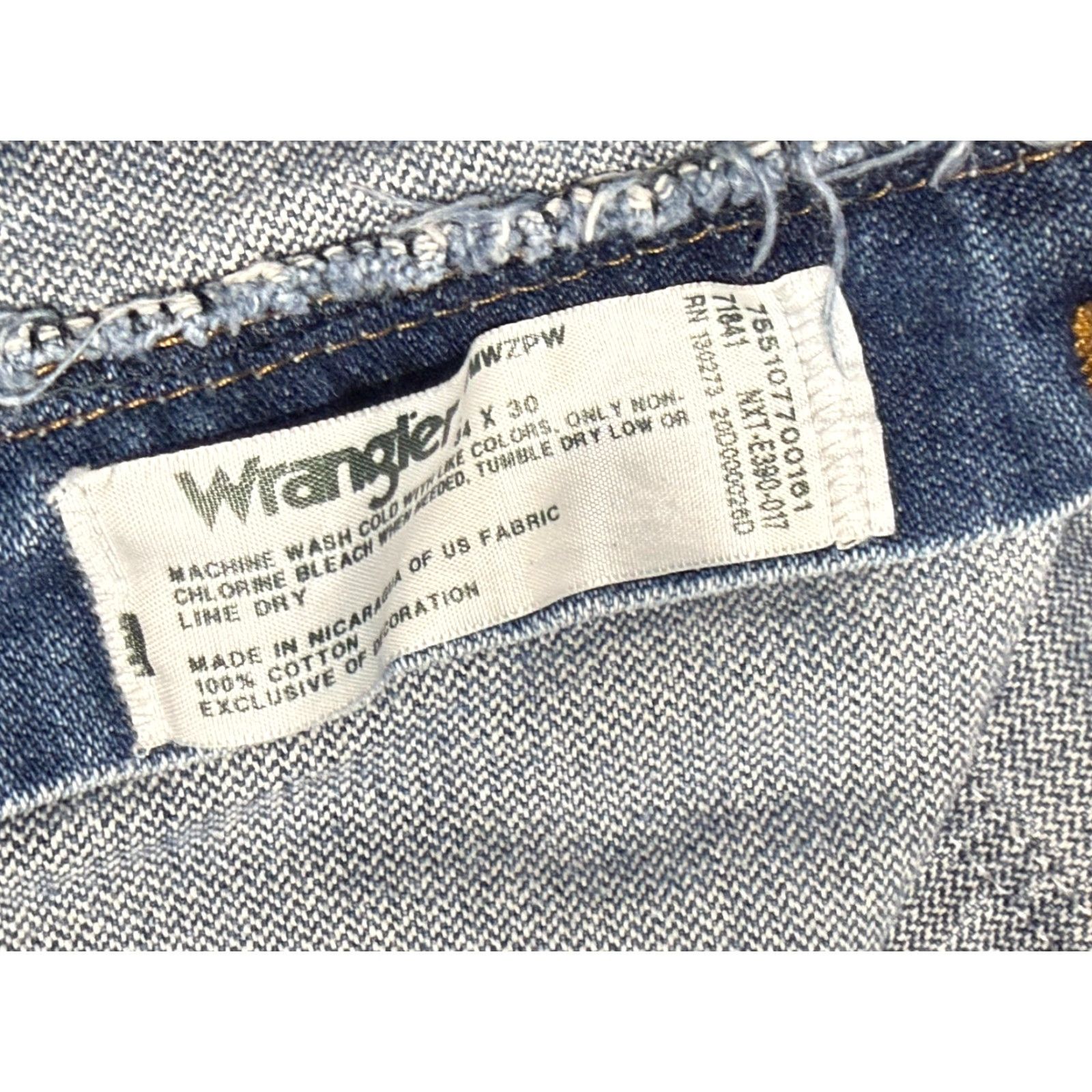 Wrangler Wrangler Jeans Men's 34 Blue Denim Straight Leg Regular Fit Mid Rise Zipper Jeans Size US 34 / EU 50 - 6 Thumbnail
