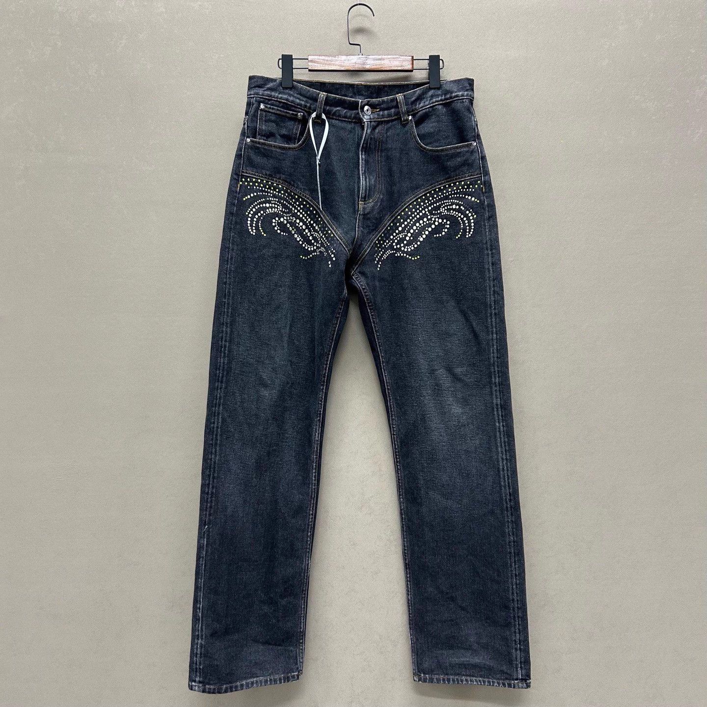 Y/Project y/project 95% new black crystal jeans 34 Size US 34 / EU 50 - 1 Thumbnail