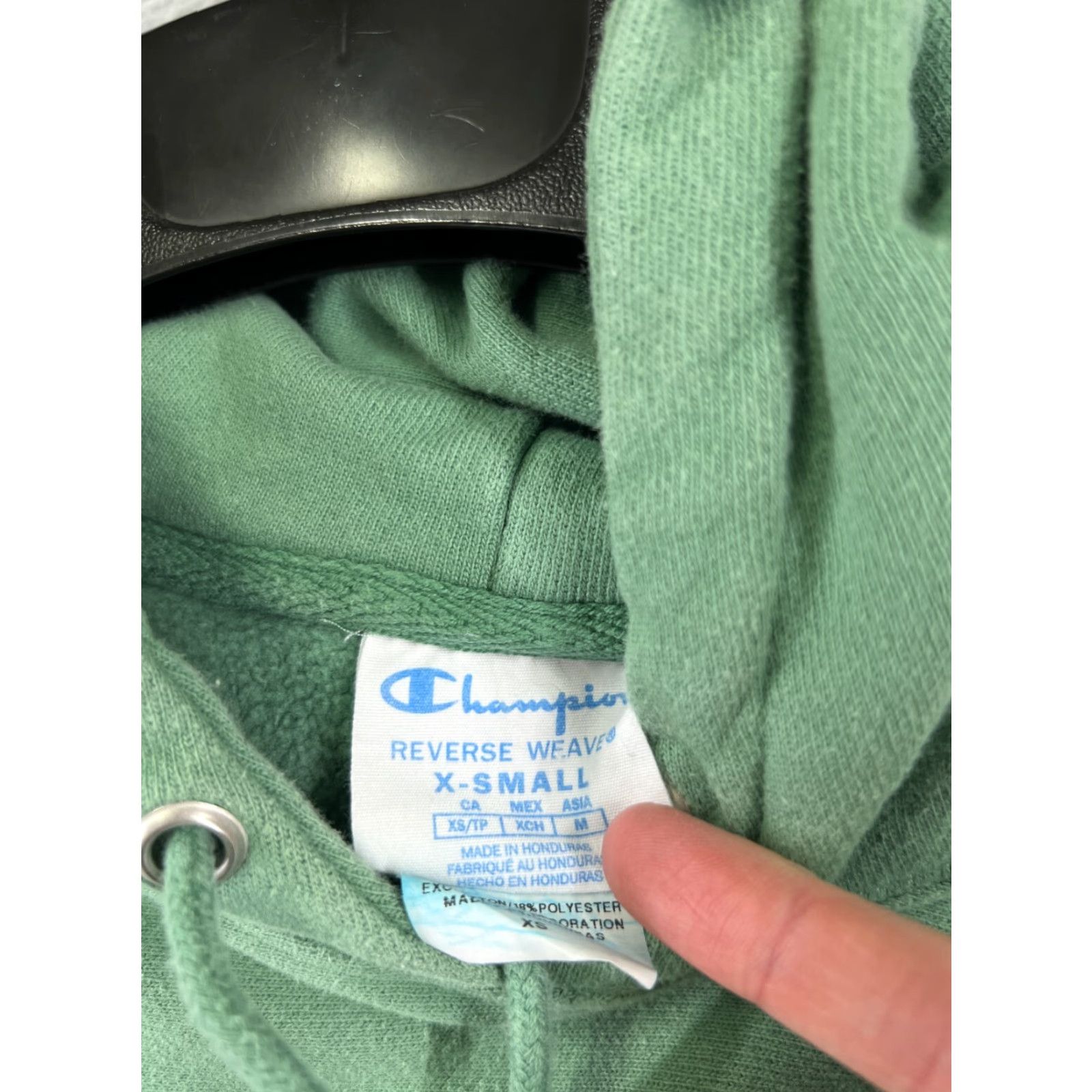 Champion Champion Hoodie Adult XS Green Reverse Weave Sweatshirt Crop Pullover Jersey Cotton Blend Logo 90s? Size US XS / EU 42 / 0 - 3 Thumbnail
