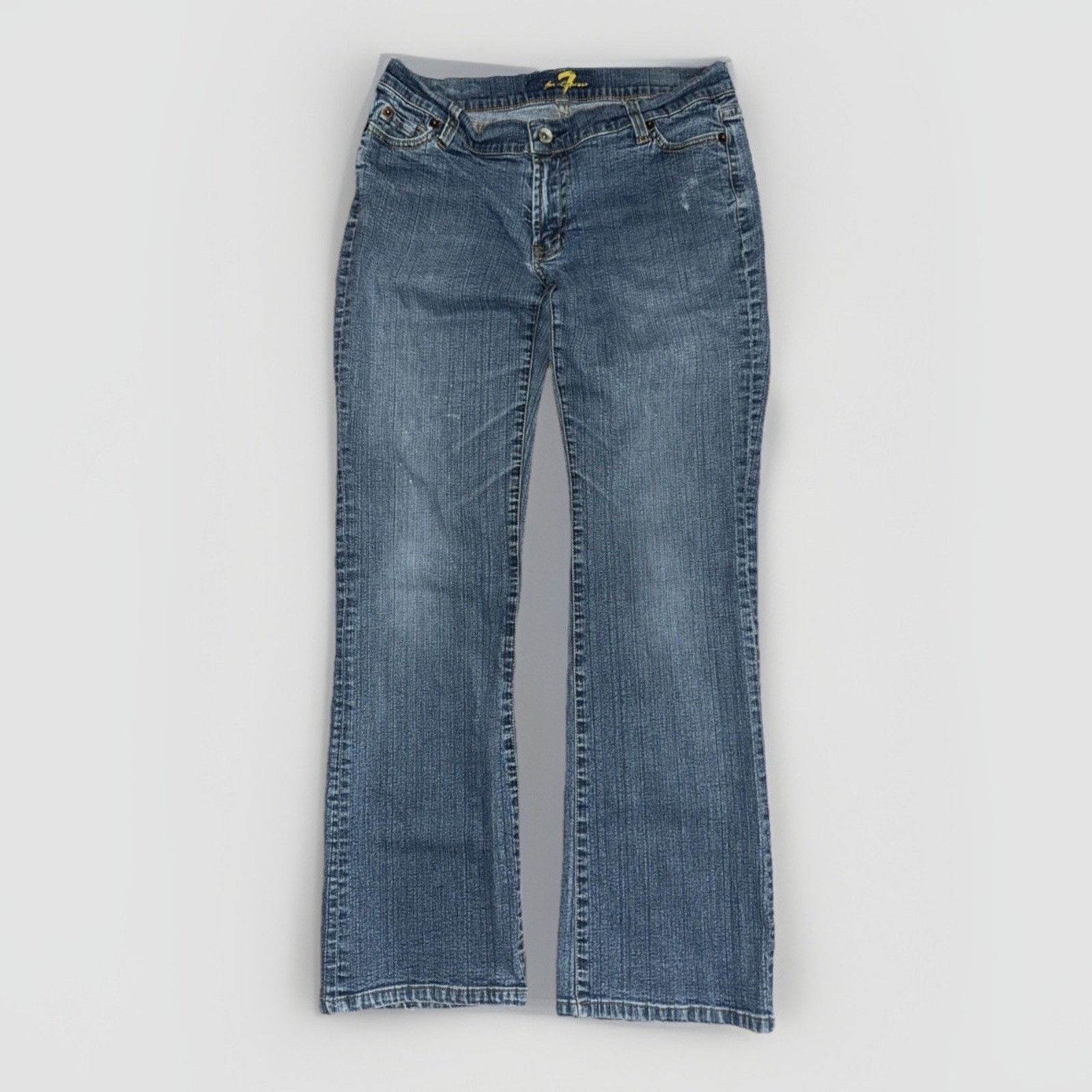 7 For All Mankind Express 7 For All Mankind Flared Jeans Blue Low Rise Y2K Size 30" / US 8 / IT 44 - 1 Thumbnail