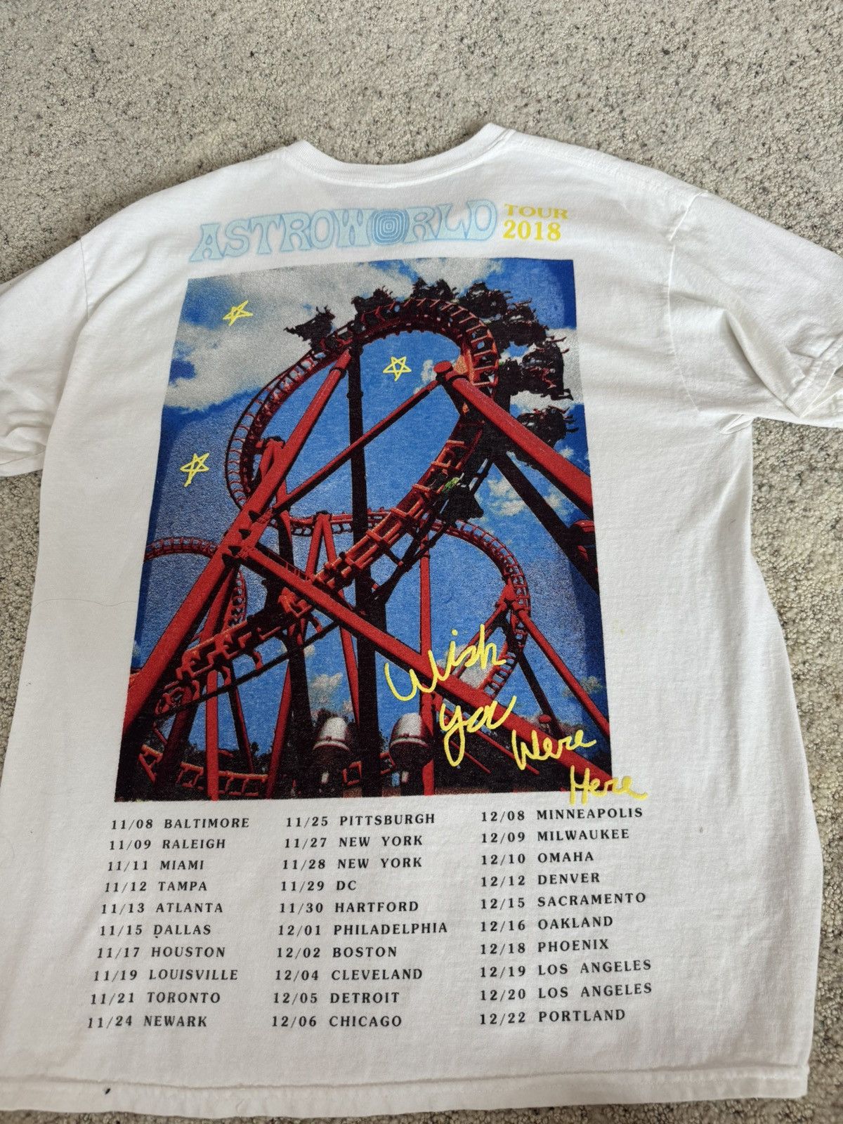 Travis Scott Travis Scott astro world tee Size US L / EU 52-54 / 3 - 3 Thumbnail