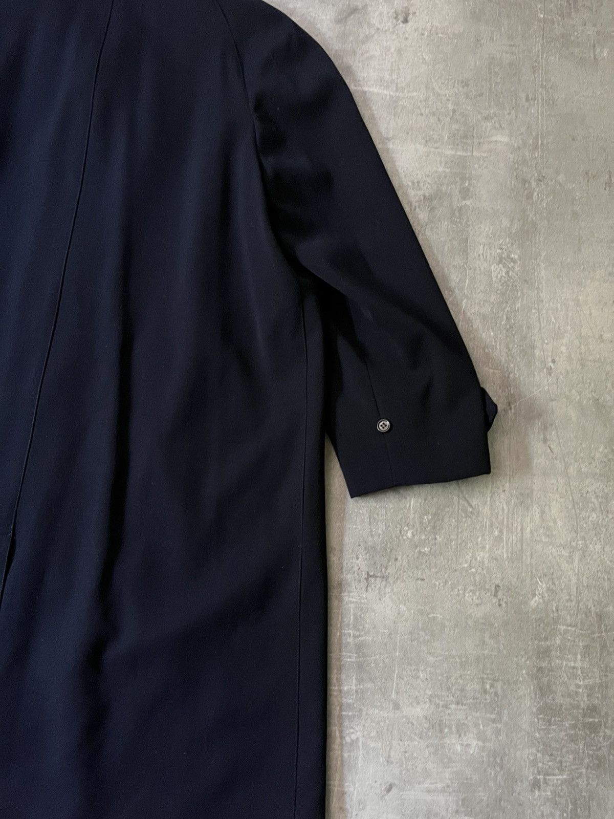 Burberry Burberrys Vintage Wool Long Coat Navy 90s Size US L / EU 52-54 / 3 - 8 Thumbnail