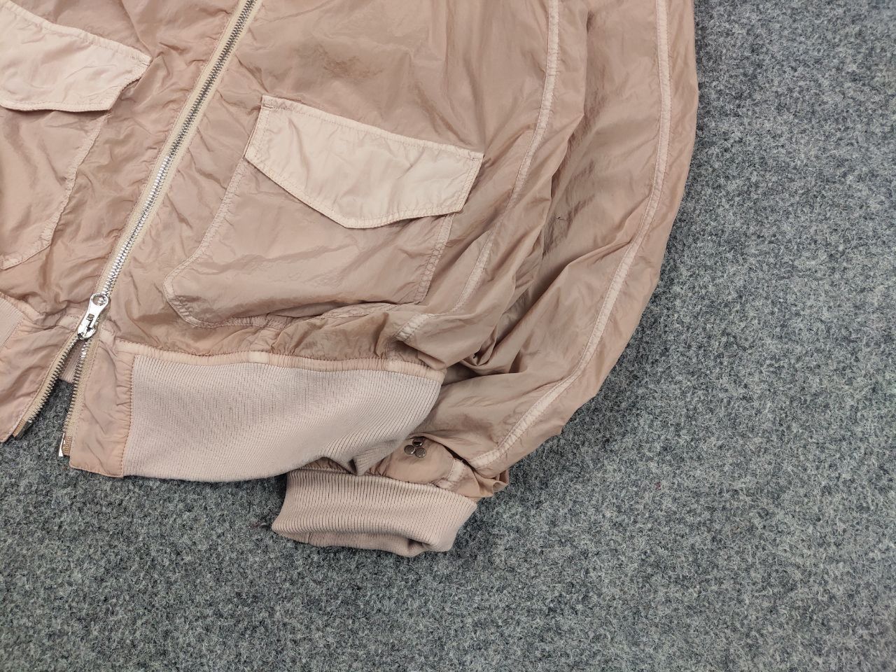 Peuterey Peuterey Designer Nylon Light Beige Bomber jacket Size M / US 6-8 / IT 42-44 - 6 Thumbnail