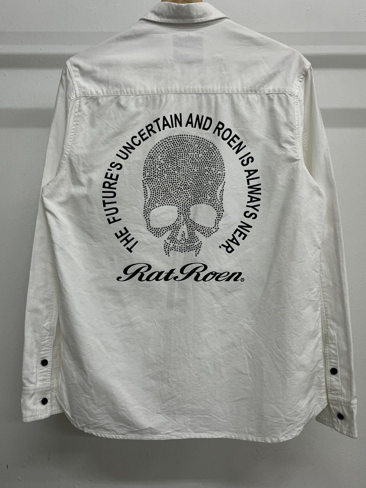 Mastermind Japan × Roen ROEN MASTERMIND Japan Swarovski Skull Logo B/D Shirt Size US L / EU 52-54 / 3 - 15 Thumbnail