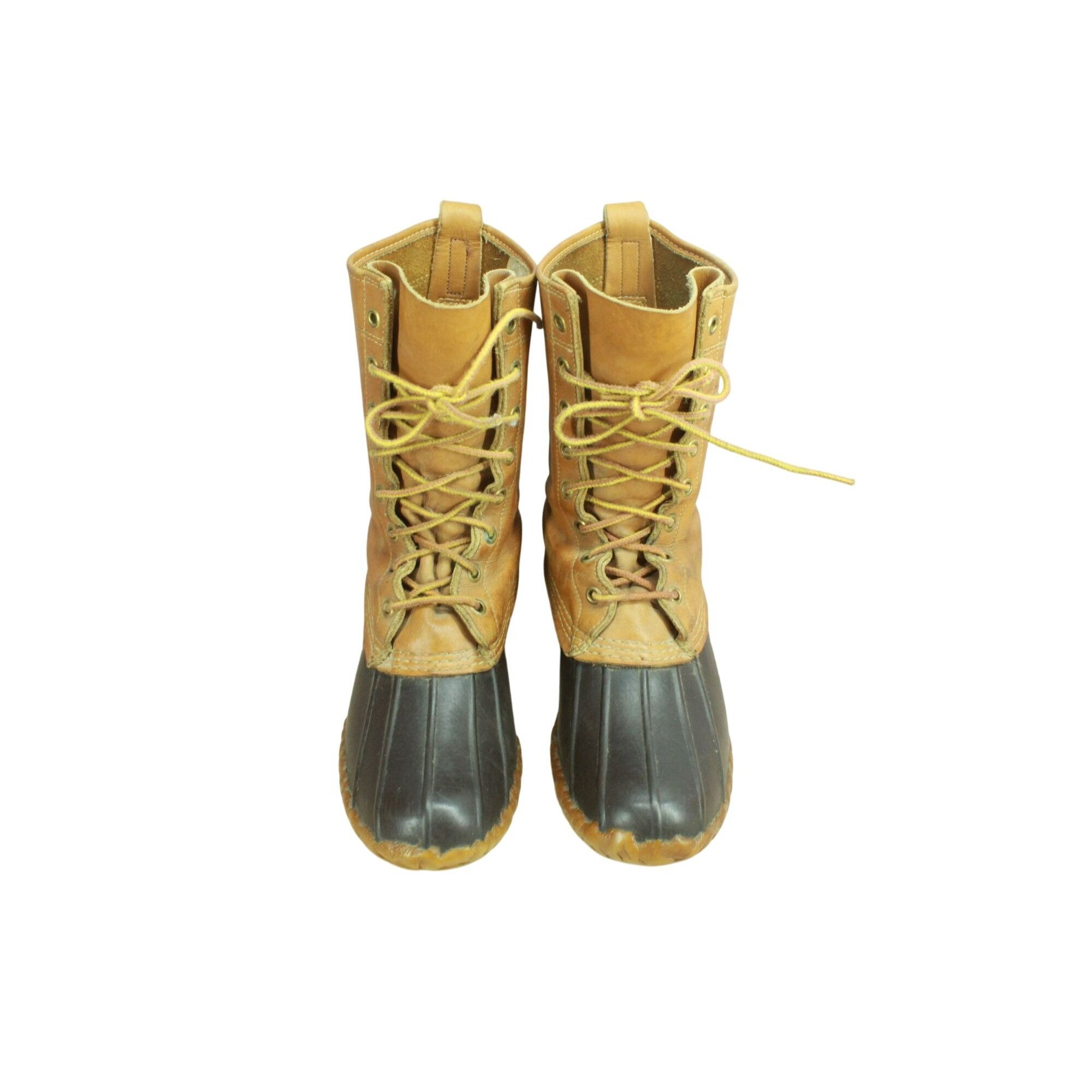 L.L. Bean × Leather Vintage LL Bean Leather Unlined Mid Calf Hunting Duck Boots Size US 5 / IT 35 - 5 Thumbnail