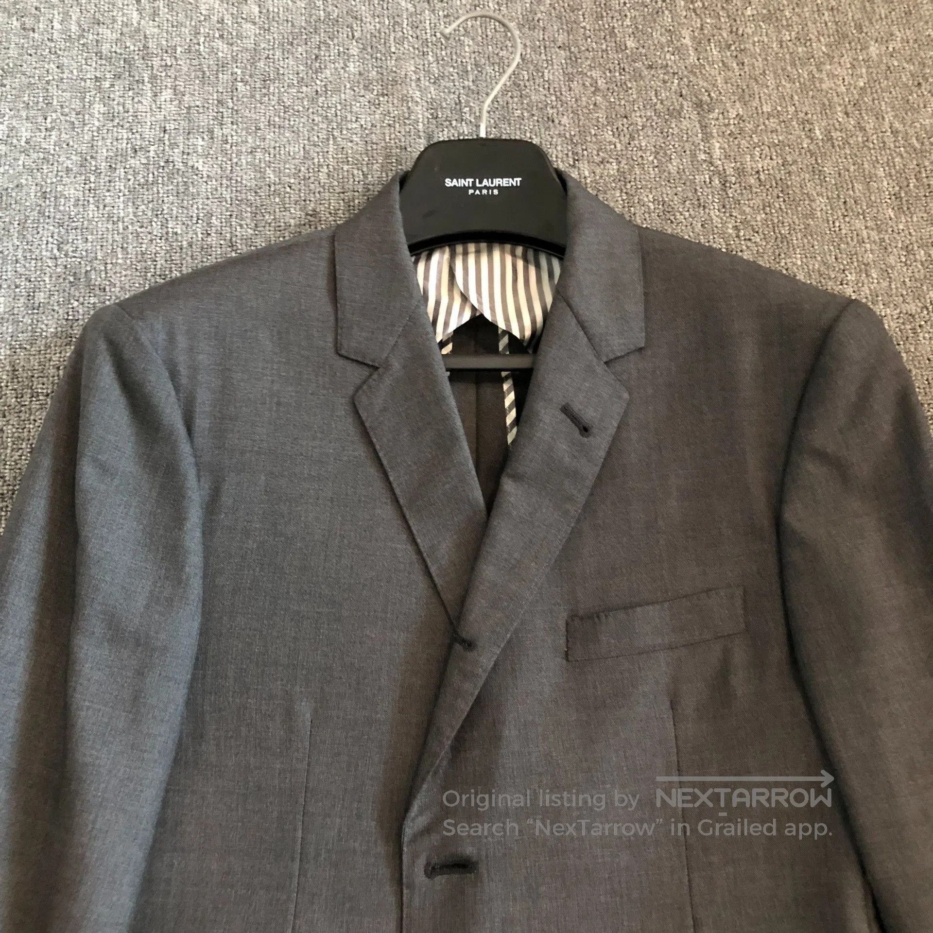 Thom Browne Thom Browne Gray Wool Suit Jacket. Size US L / EU 52-54 / 3 - 3 Thumbnail