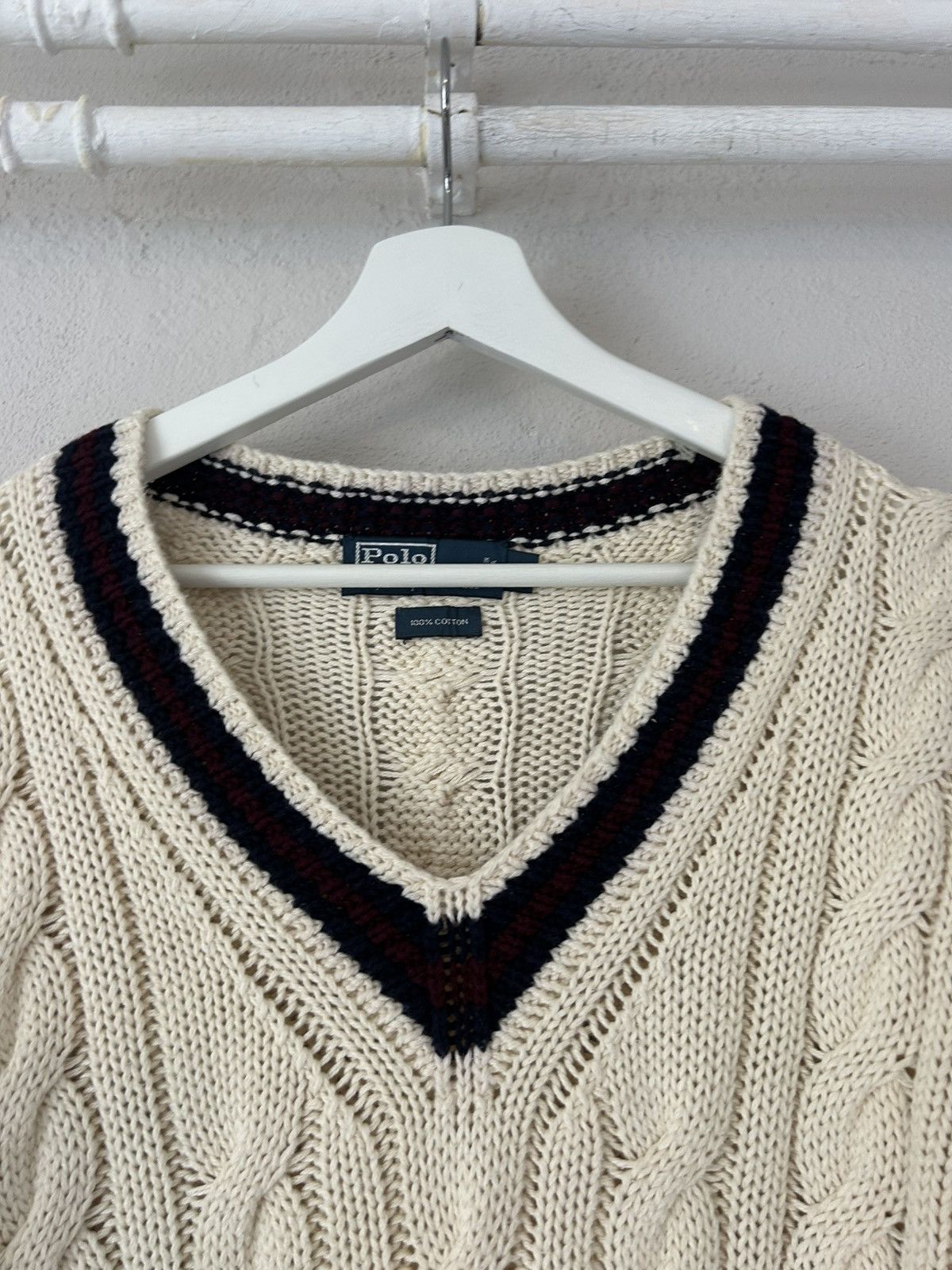 Polo Ralph Lauren Ralph Lauren Cable Knit Cricket Sweater Size US L / EU 52-54 / 3 - 3 Thumbnail