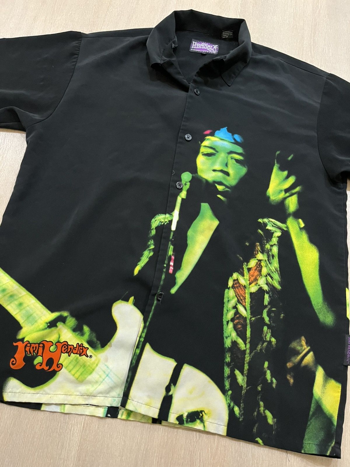 Vintage Vintage Jimi Hendrix All Over Print Shirt Size US XL / EU 56 / 4 - 2 Thumbnail