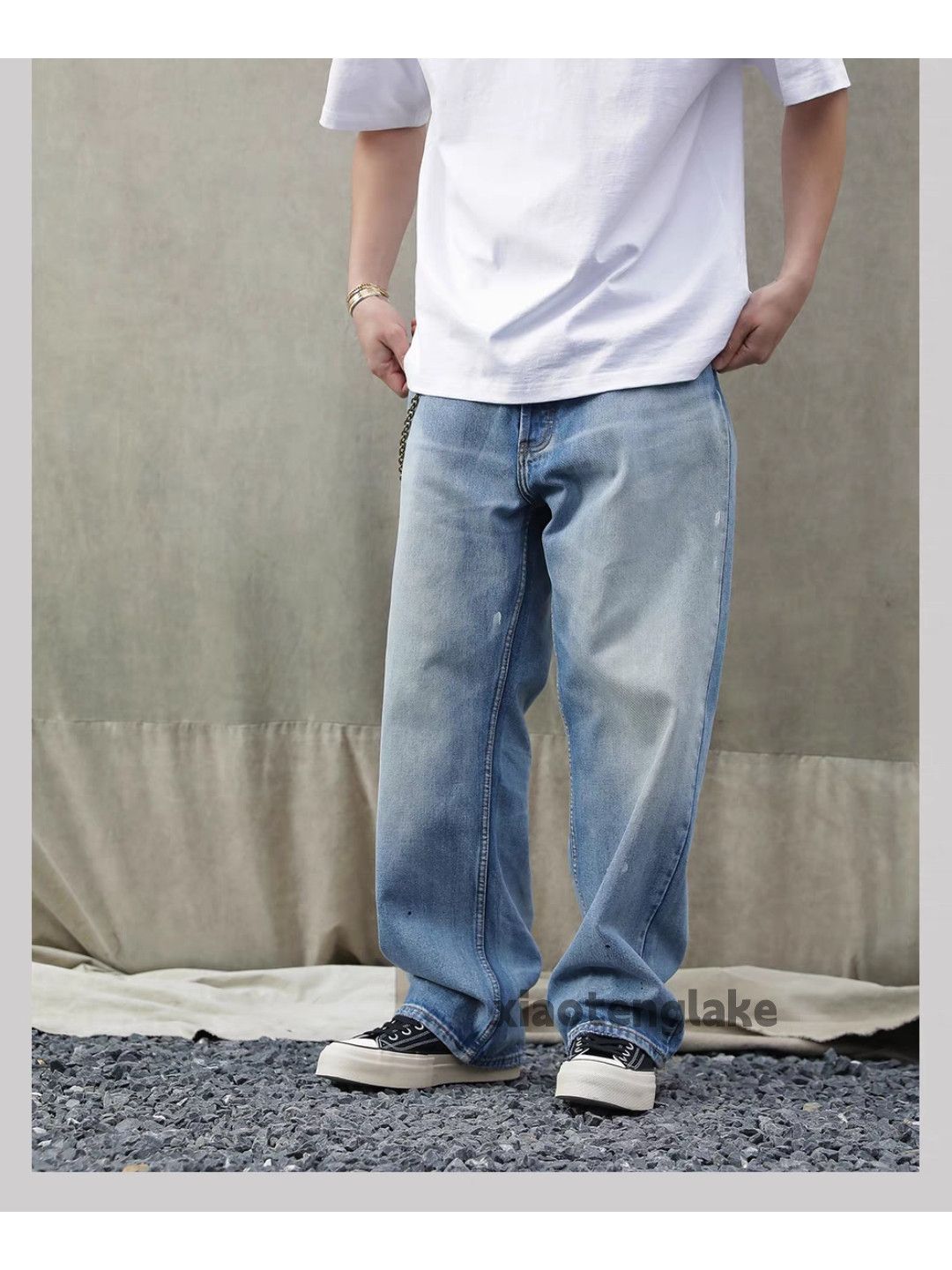 Designer × Jean × Vintage Unisex washed faded utility punk yuppie stain jeans Size US 36 / EU 52 - 2 Thumbnail