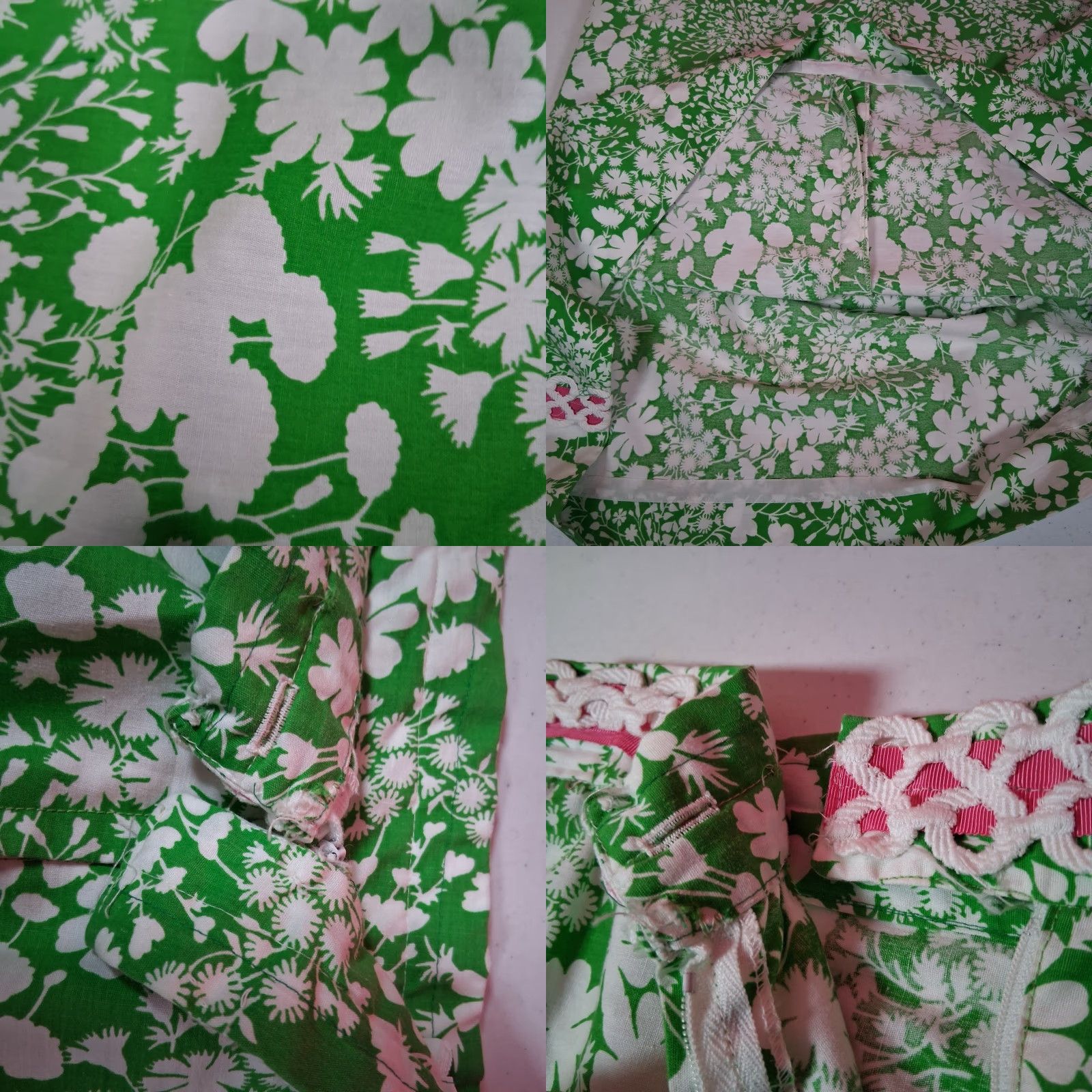 Vintage VINTAGE Midge Grant Outfit Skirt Shirt 14 Green White Floral 2 Piece Set Vintage 60s Womens Casual Party/Cocktail Travel Wedding Size XL / US 12-14 / IT 48-50 - 9 Thumbnail