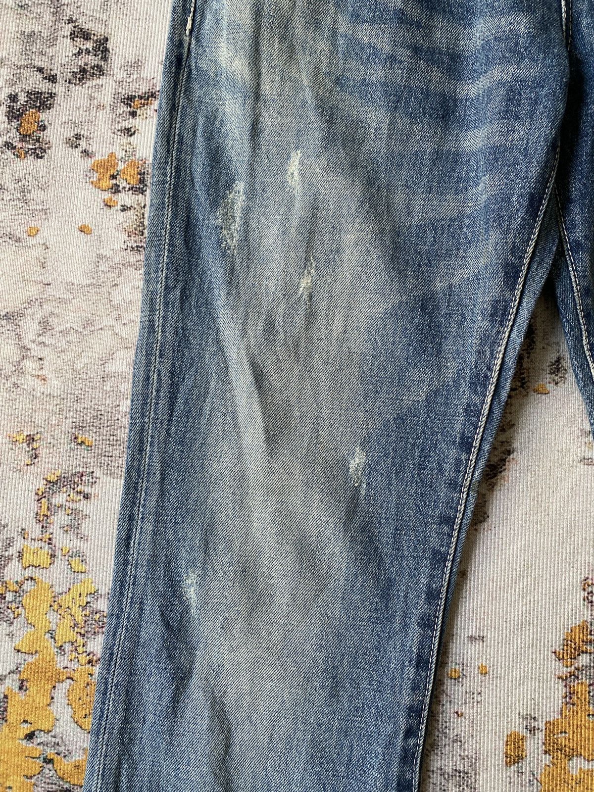 Japanese Brand Cavari A Claw Mark Studded Distressed Flare Denim Size US 32 / EU 48 - 7 Thumbnail