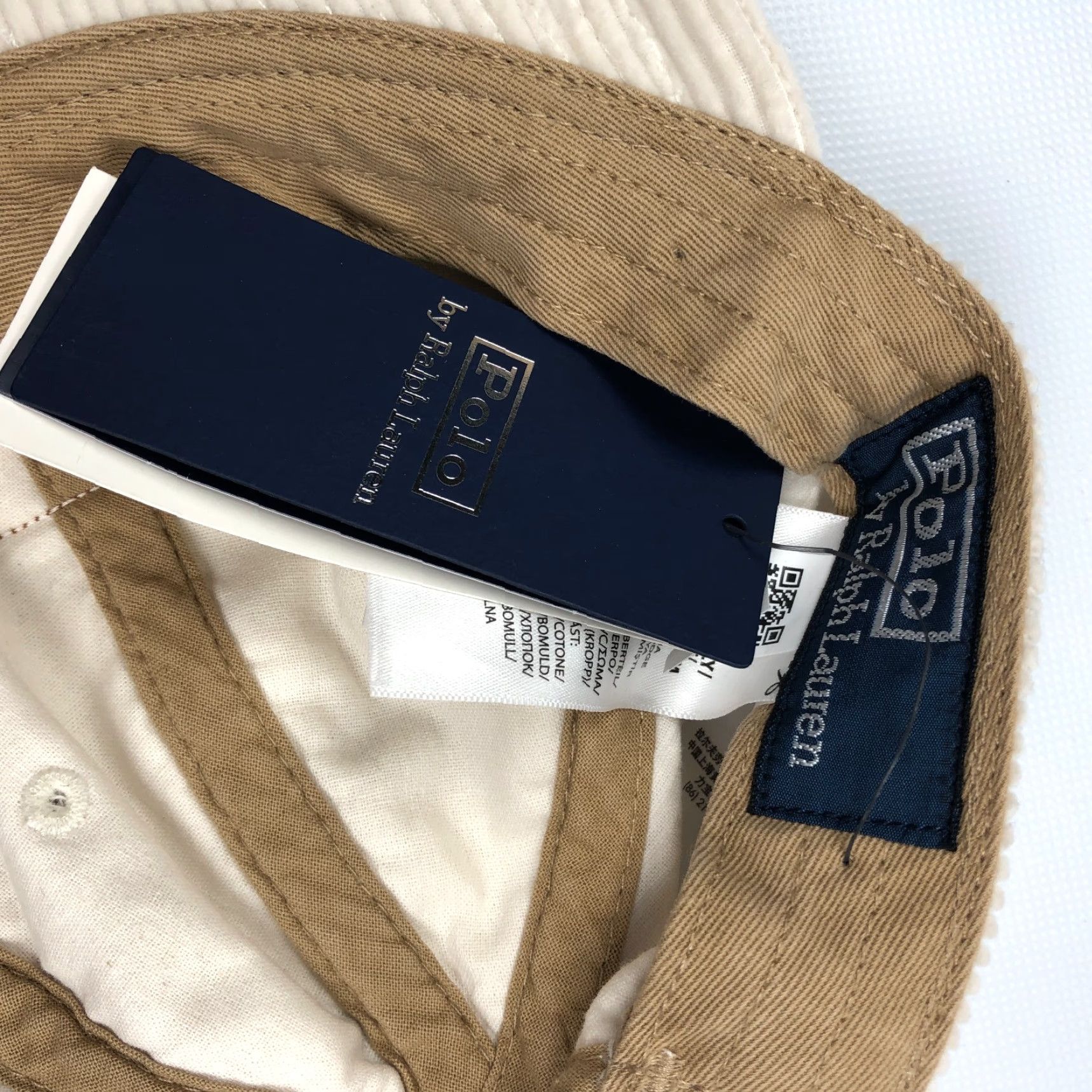 Polo Ralph Lauren Polo Ralph Lauren Hat Cap Corduroy Leather Patch Ski NEW Baseball Cap, One Size, Ivory, Men, Adjustable, Corduroy, Leather Patch, Polo Ralph Lauren Size US M / EU 48-50 / 2 - 5 Thumbnail