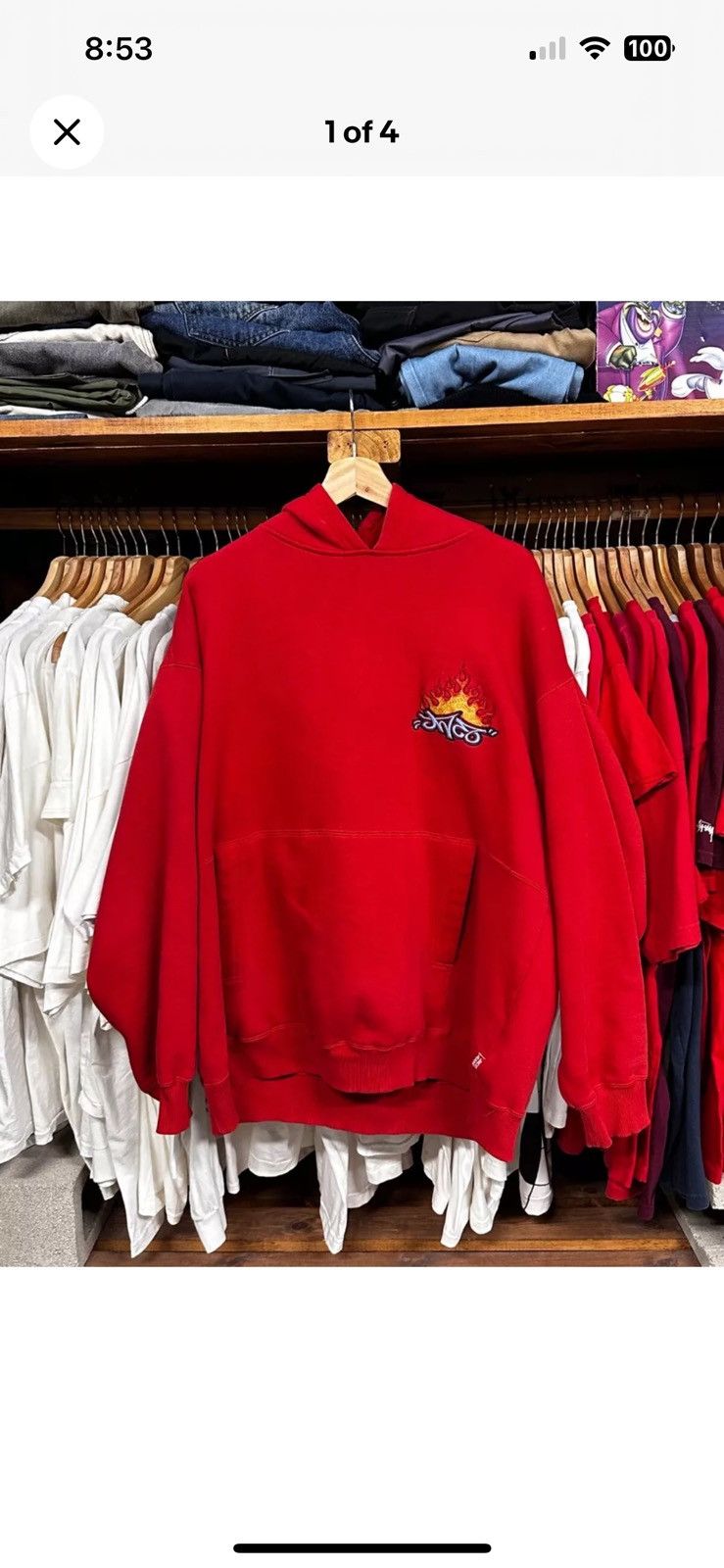 JNCO JNCO Flames Hoodie RARE Size US XL / EU 56 / 4 - 3 Thumbnail