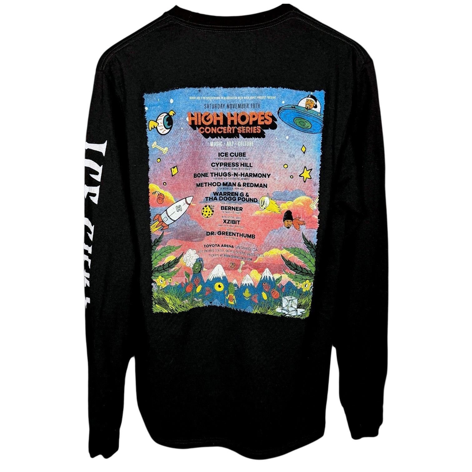 Gildan Ice Cube Good Day High Hope Concert Black L/S T-Shirt M Size US M / EU 48-50 / 2 - 2 Thumbnail