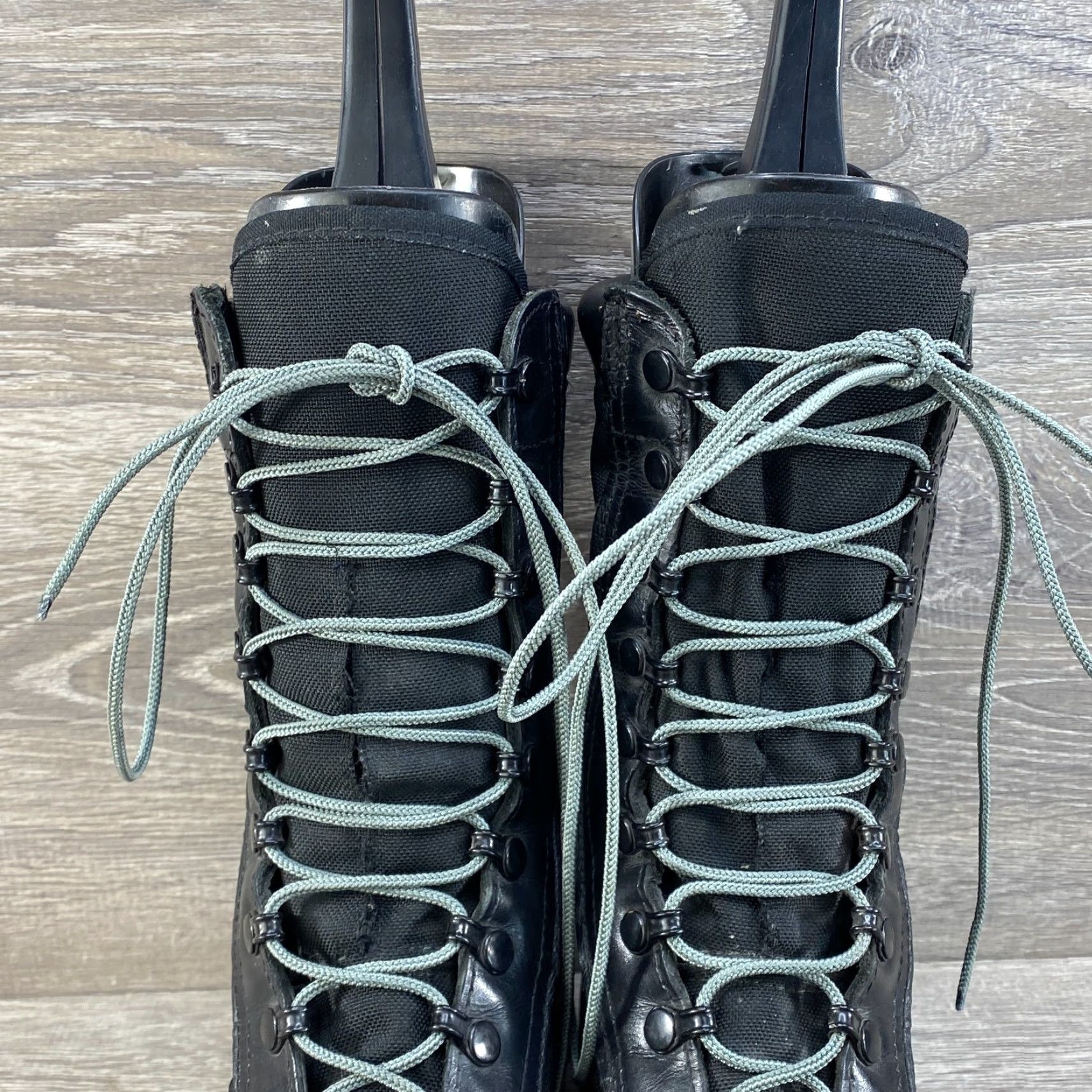 Vintage Corcoran Black Leather Military Jump Boots 8 Combat Punk Paratrooper Grunge USA Mens Boot Size US 8 / EU 41 - 5 Thumbnail
