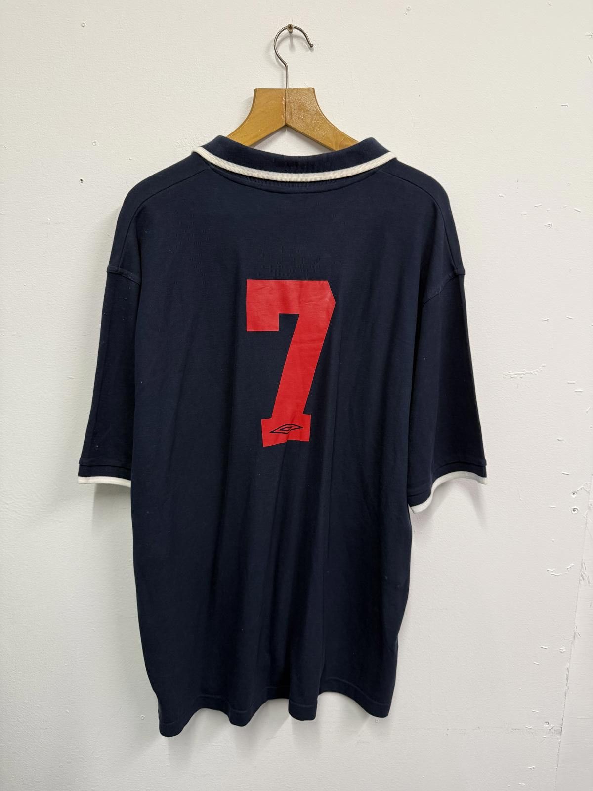 Umbro Umbro Navy Blue Polo Shirt with Number 7 Detail XXL Size US XXL / EU 58 / 5 - 4 Thumbnail