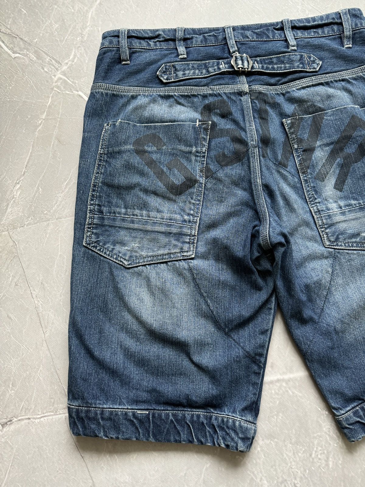 G-Star Vintage G-Star Raw Big Logo Back Buckle Denim Shorts Baggy Size US 34 / EU 50 - 12 Thumbnail