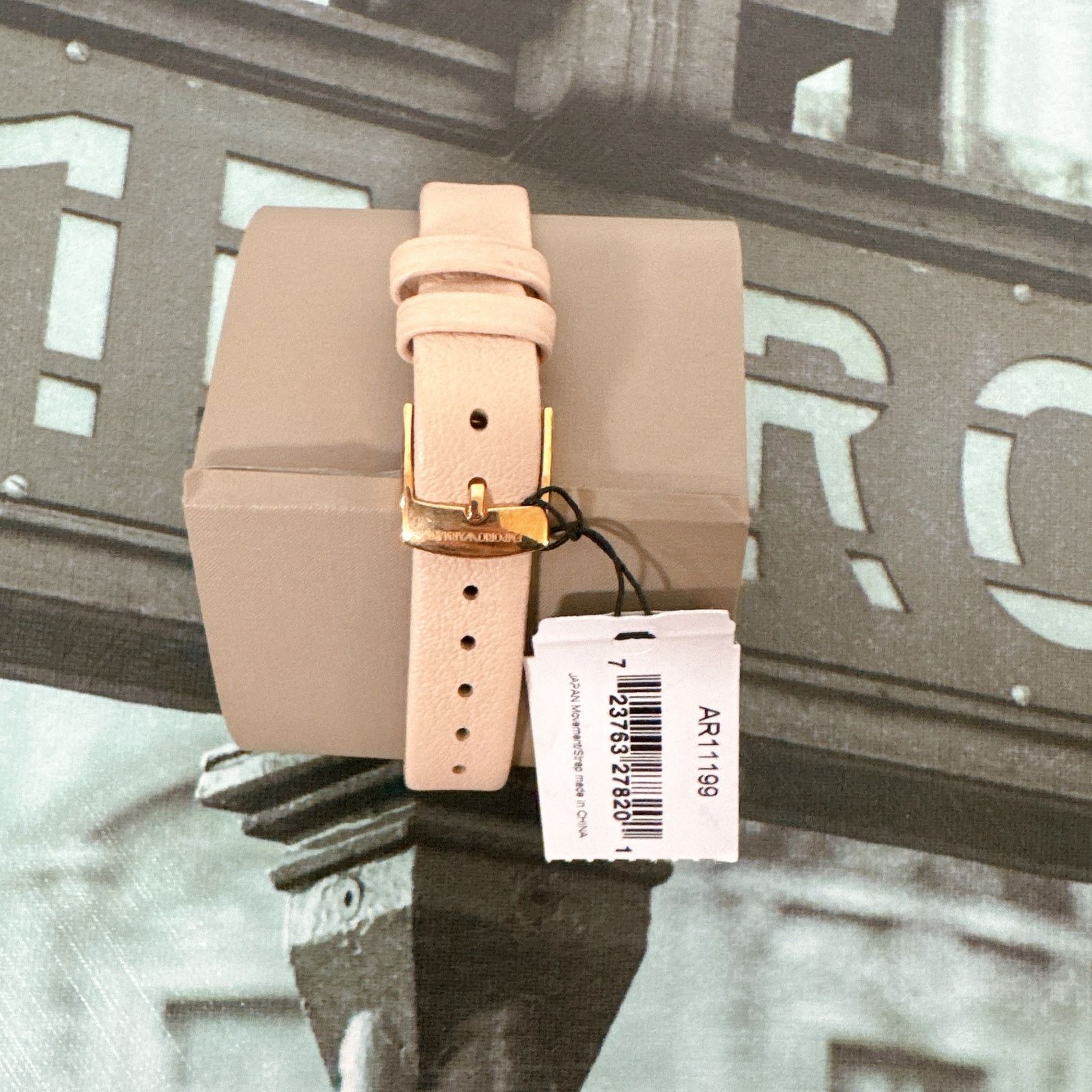 Emporio Armani Emporio Armani AR11199 Mother Dial Pink Leather Strap Watch Size ONE SIZE - 6 Thumbnail
