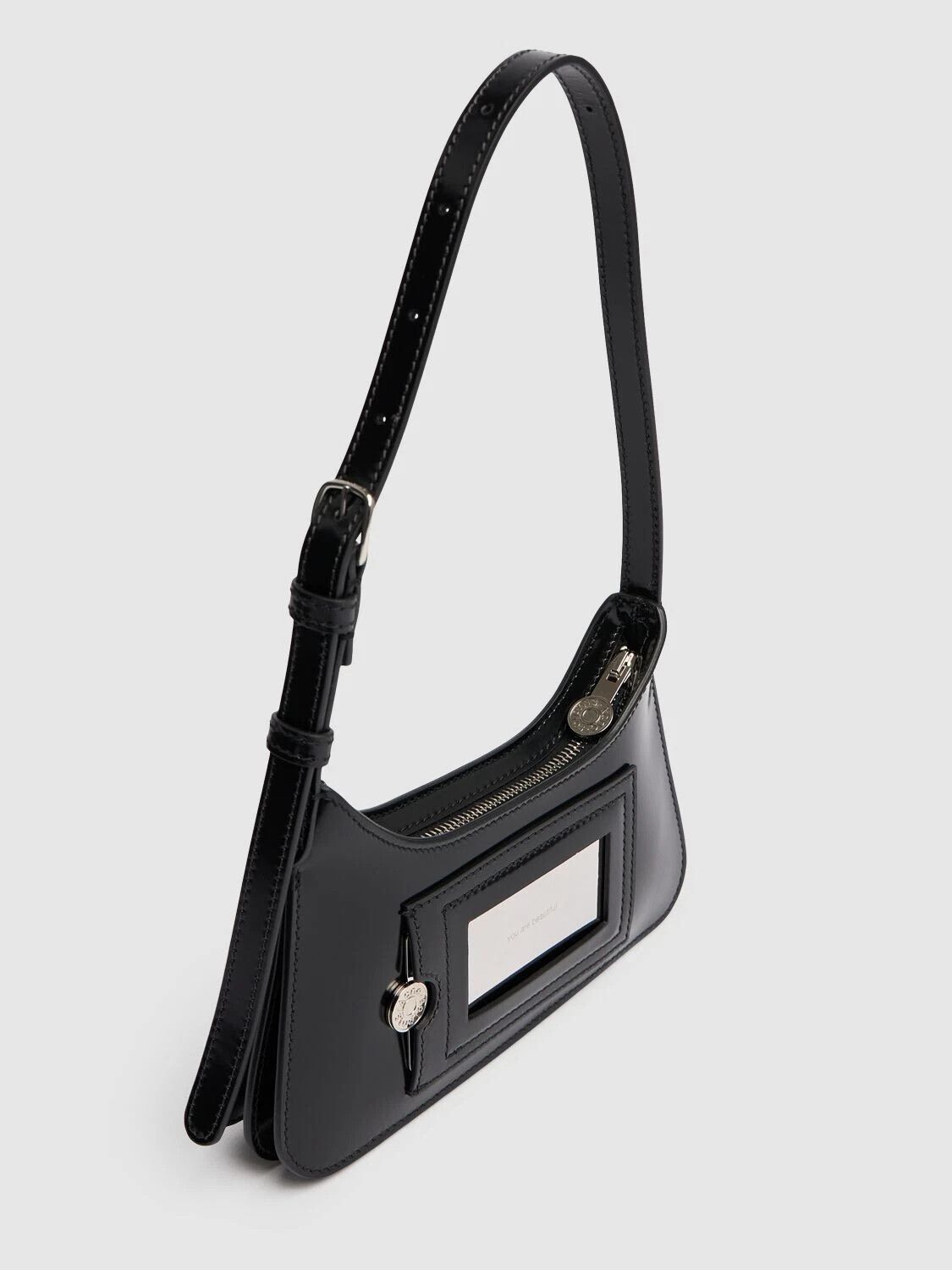 Acne Studios ACNE STUDIOS Platt Micro Black Leather Shoulder Bag New Size ONE SIZE - 3 Thumbnail