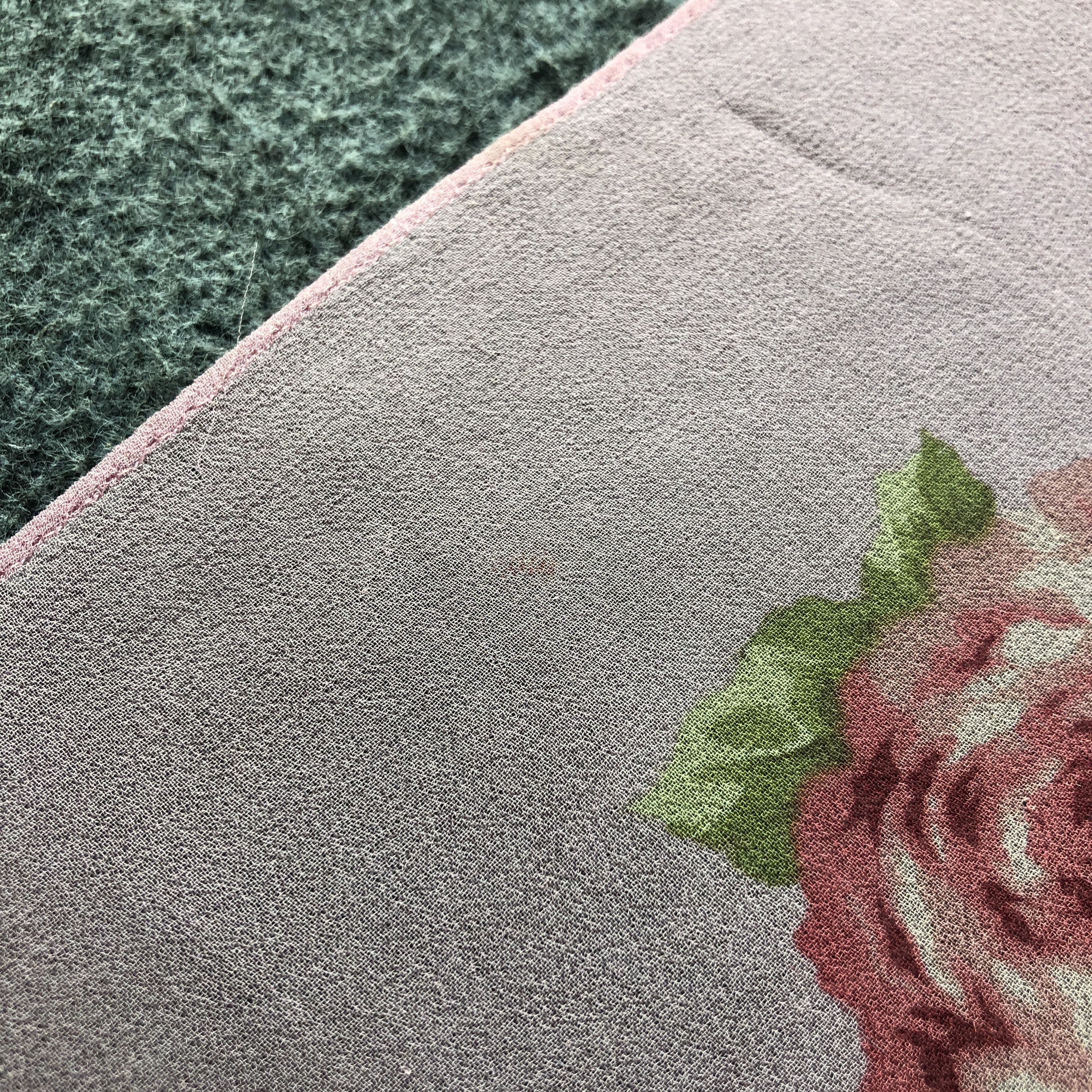 Vintage Elle Floral Silk Scarf M1349 Size ONE SIZE - 9 Thumbnail