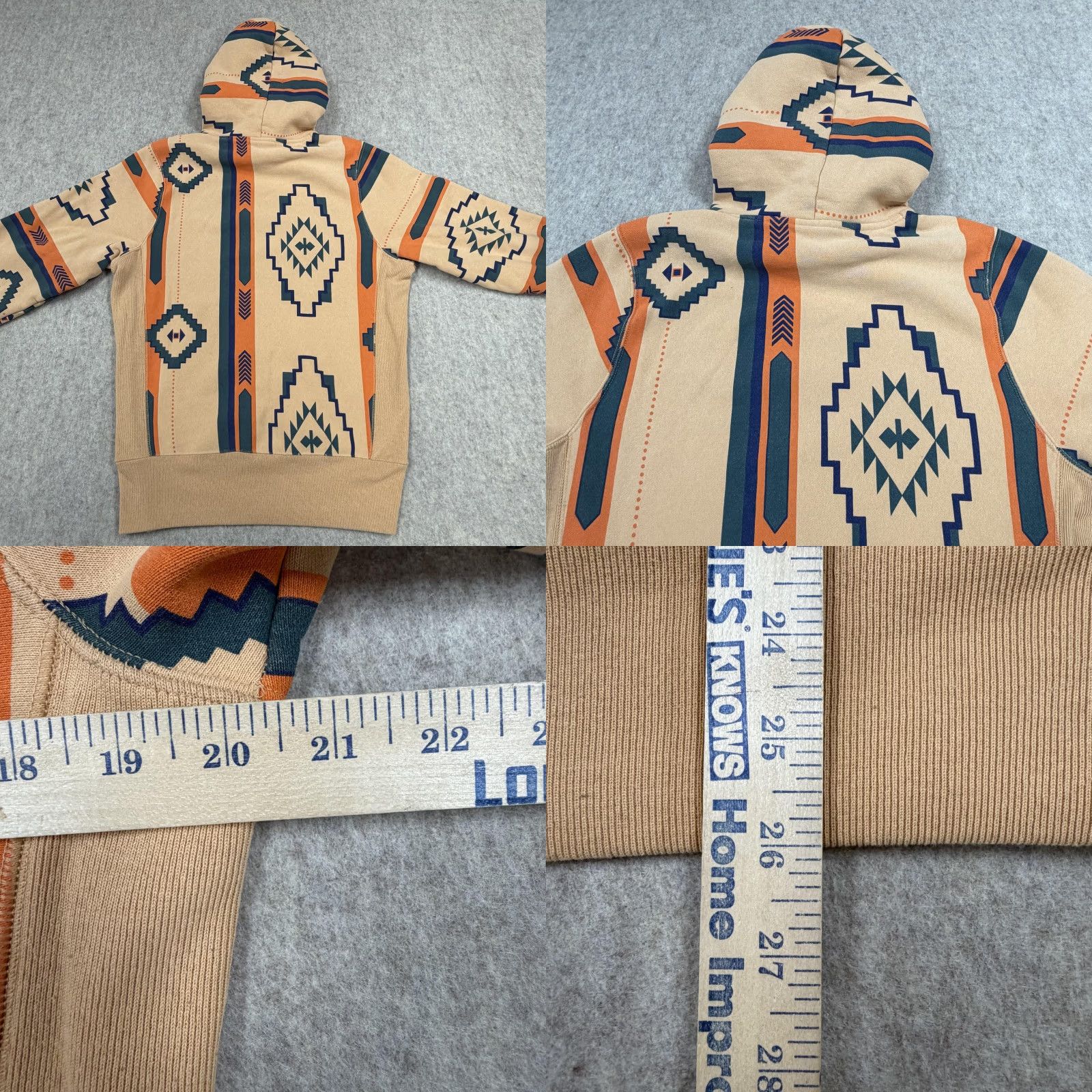 Champion Champion Hoodie Mens Small Beig e Aztec Southwestern Pullover Print Reverse Weave Size US S / EU 44-46 / 1 - 8 Thumbnail