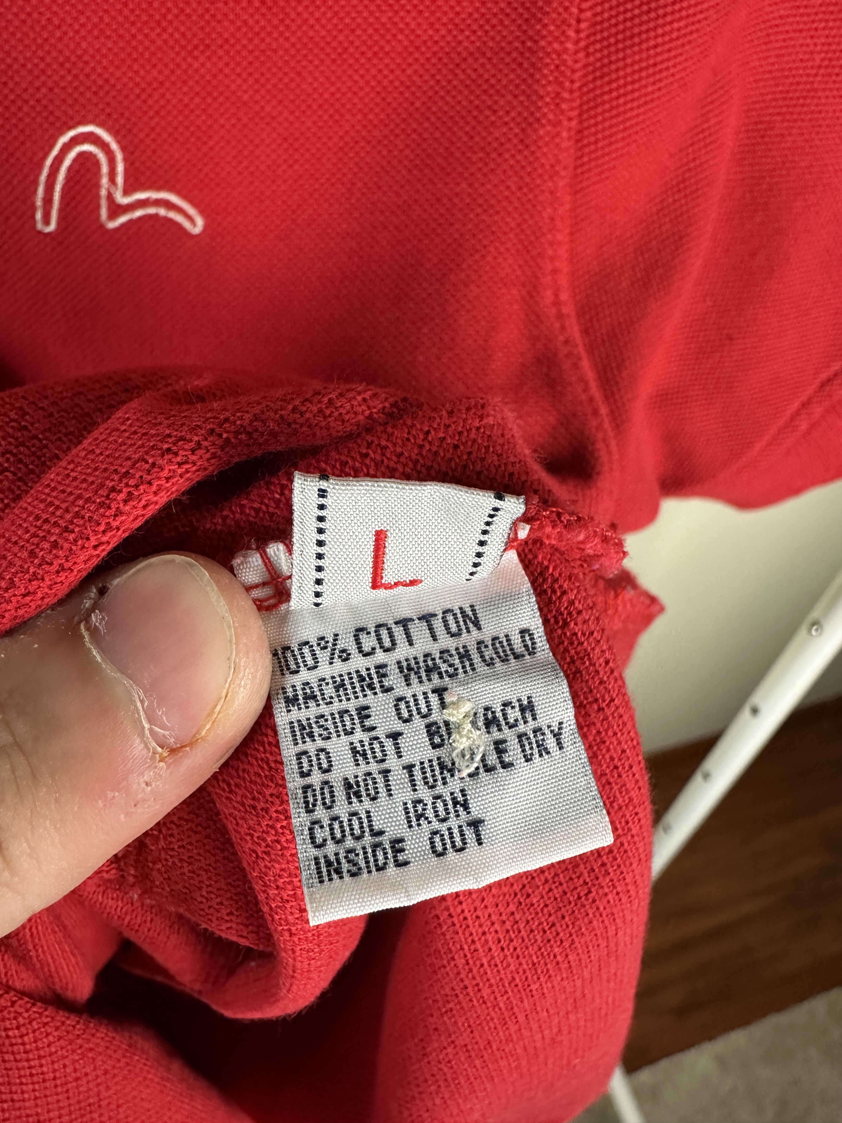 Evisu Vintage Evisu Red Polo Shirt – Size L – Evisu Ranch Japan Size L / US 10 / IT 46 - 6 Thumbnail