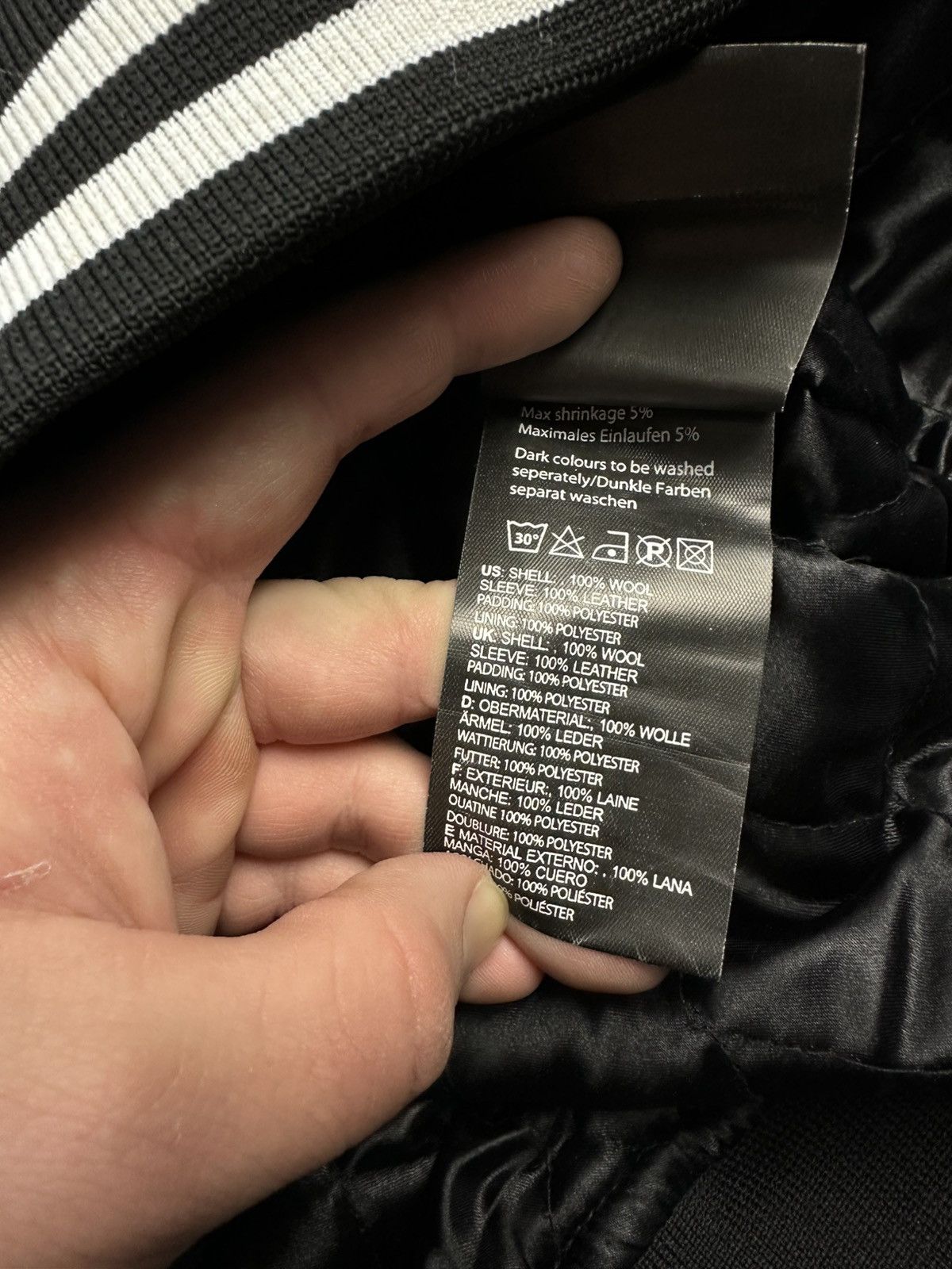 Other Fler Frank White bomber Varsity wool Jacket leather sleeve Size US XXL / EU 58 / 5 - 5 Thumbnail