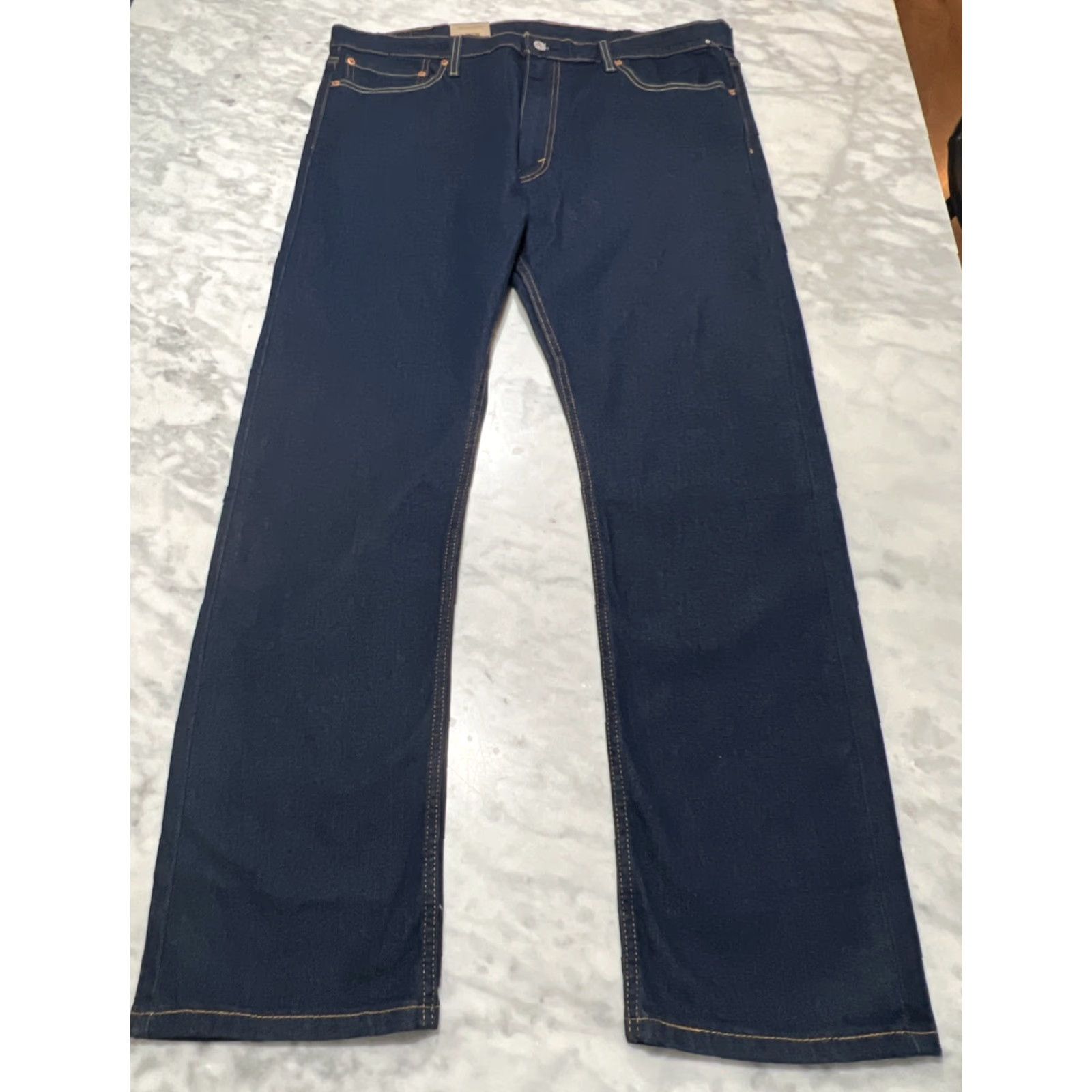 Levi's Levi’s 513 Slim Straight Jeans Men’s 38x32 Dark Blue Cotton NWT Denim 5-Pocket City Retro Classic Logo Size US 38 / EU 54 - 2 Thumbnail
