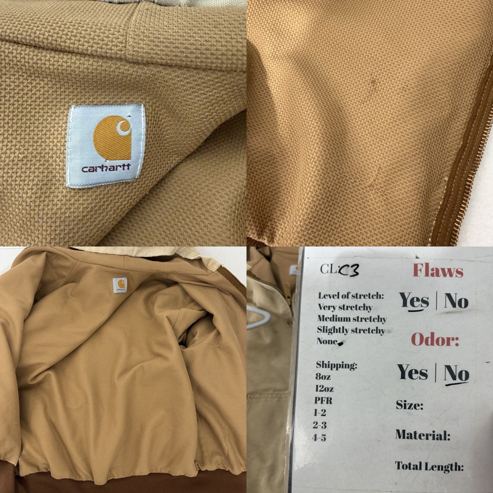 Carhartt VINTAGE Carhartt Jacket Hooded Canvas 2XL Mens Brown Tan Thermal-lined JR106 Work Coat Hoodie Size US XXL / EU 58 / 5 - 9 Thumbnail
