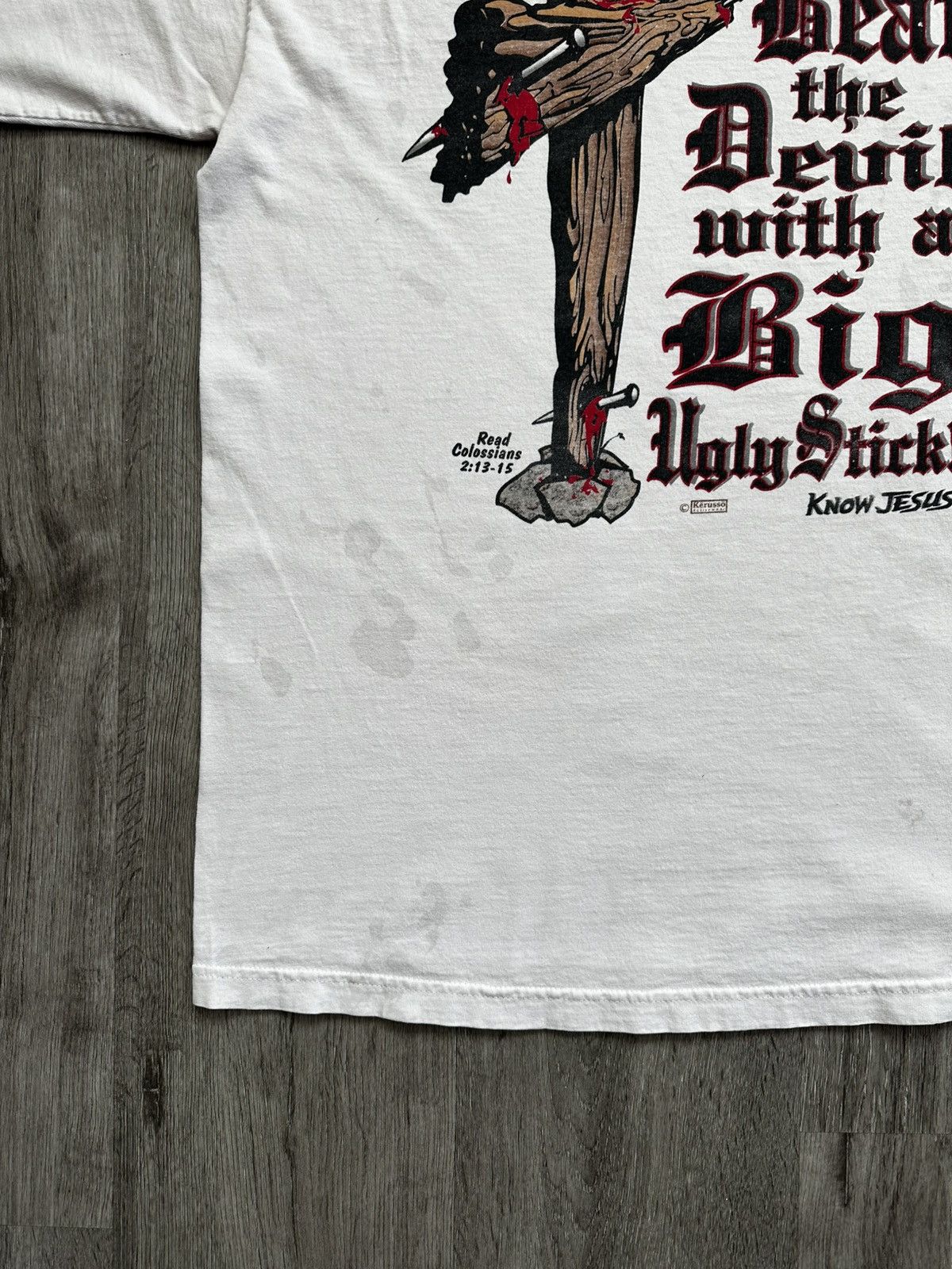 AAA × Vintage Vintage 90s Kërussō Active Know Jesus Shirt Size US L / EU 52-54 / 3 - 6 Thumbnail