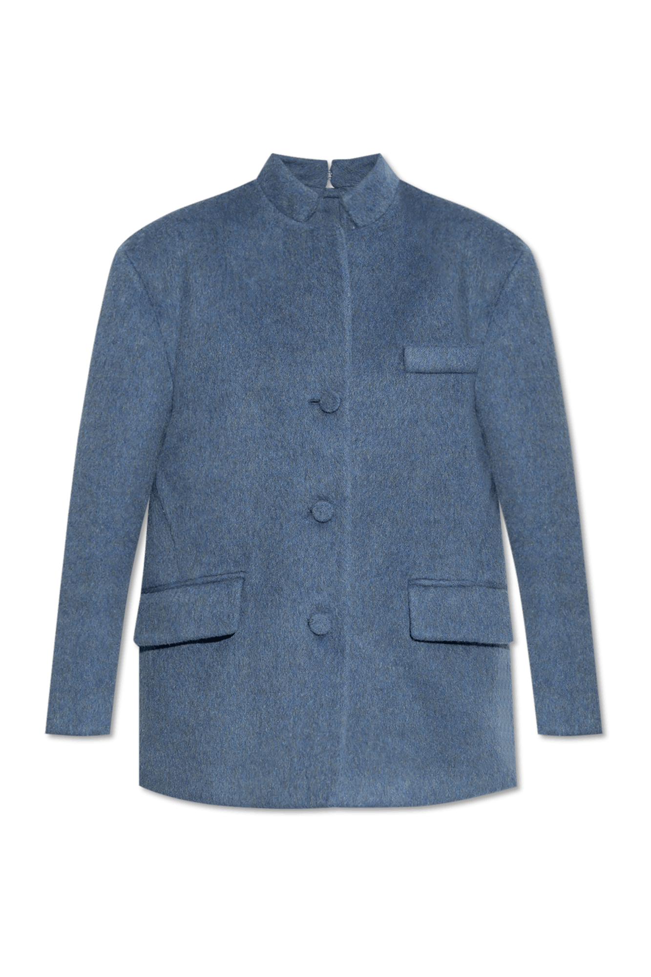 Gucci o1la5ras0526 Wool Mohair Jacket in Blue Size L / US 10 / IT 46 - 1 Thumbnail