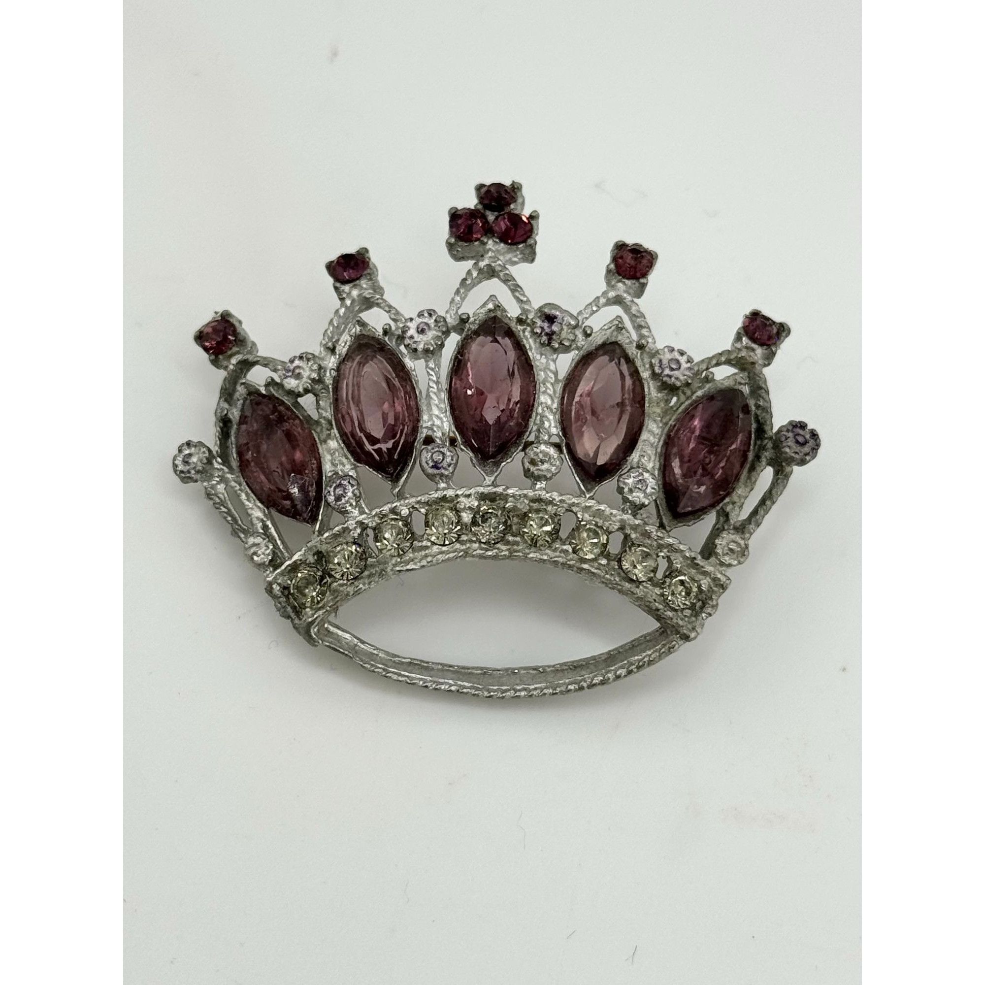 Vintage Vintage CFW estate purple crown brooch pin Size ONE SIZE - 4 Thumbnail