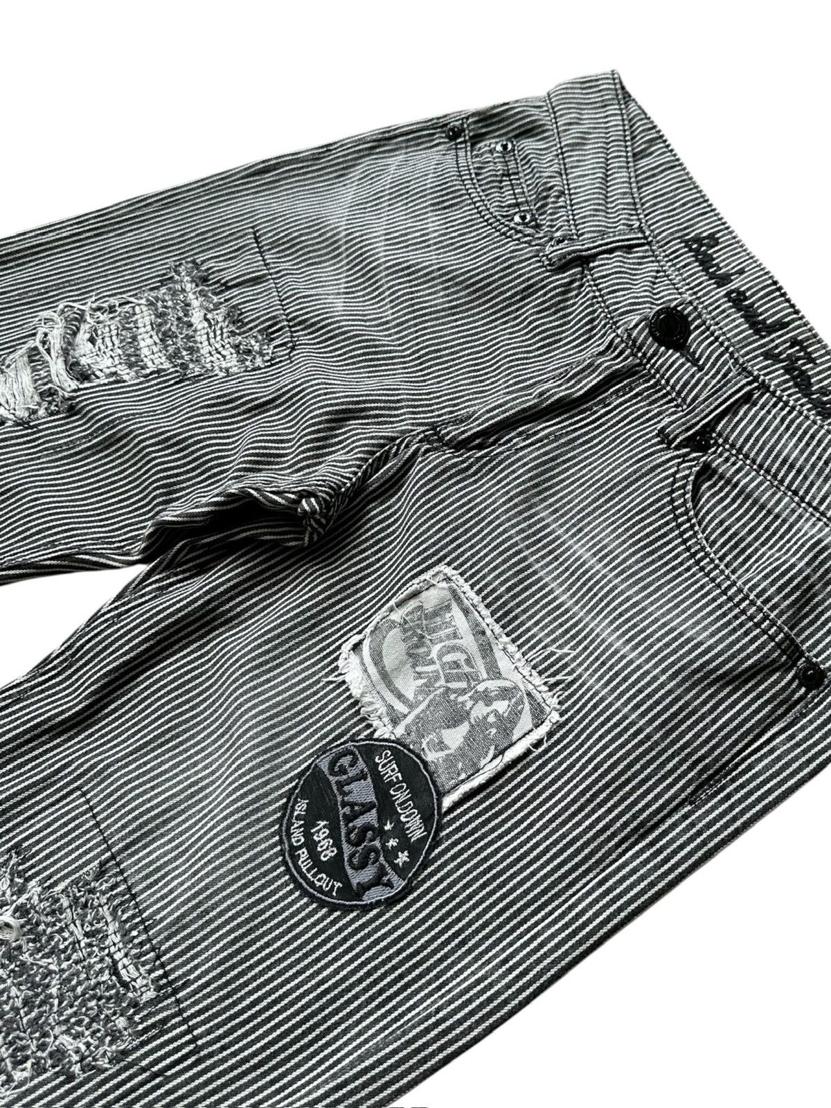 Japanese Brand [32/40] 00s Back & Forth boro wabash stripe jeans Size US 32 / EU 48 - 6 Thumbnail