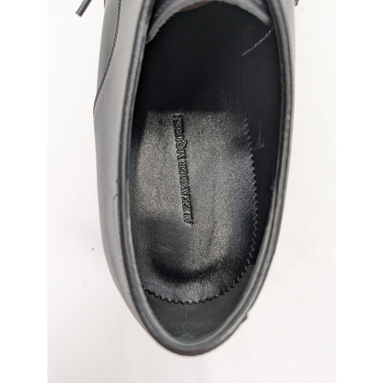 Alexander McQueen o1rshd1 Scarpa Pelle S.Cuoio Calf Boots Shoe in Black Size US 12.5 / EU 45-46 - 17 Thumbnail