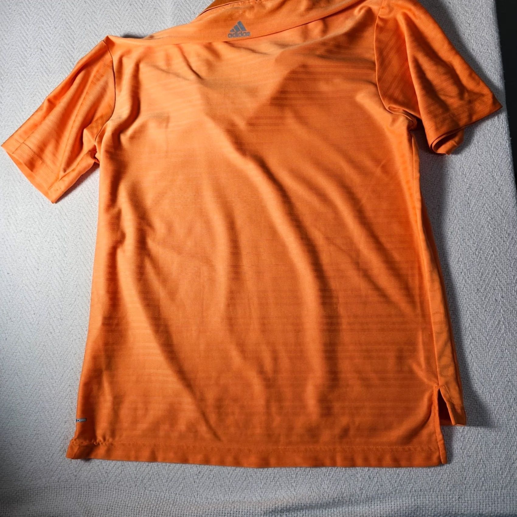 Adidas Adidas Climacool Polo Shirt Men S Orange Striped Embellished Logo Golf Shirt Size US S / EU 44-46 / 1 - 6 Thumbnail