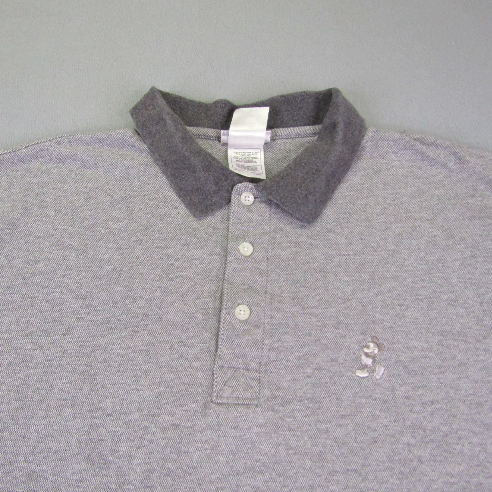Disney Disney Polo Shirt Mens XL Gray Mickey Mouse Contrast Collar Disneyland Resort Polo Mens XL Gray Mickey Mouse Logo Button Golf Casual Travel Size US XL / EU 56 / 4 - 2 Thumbnail
