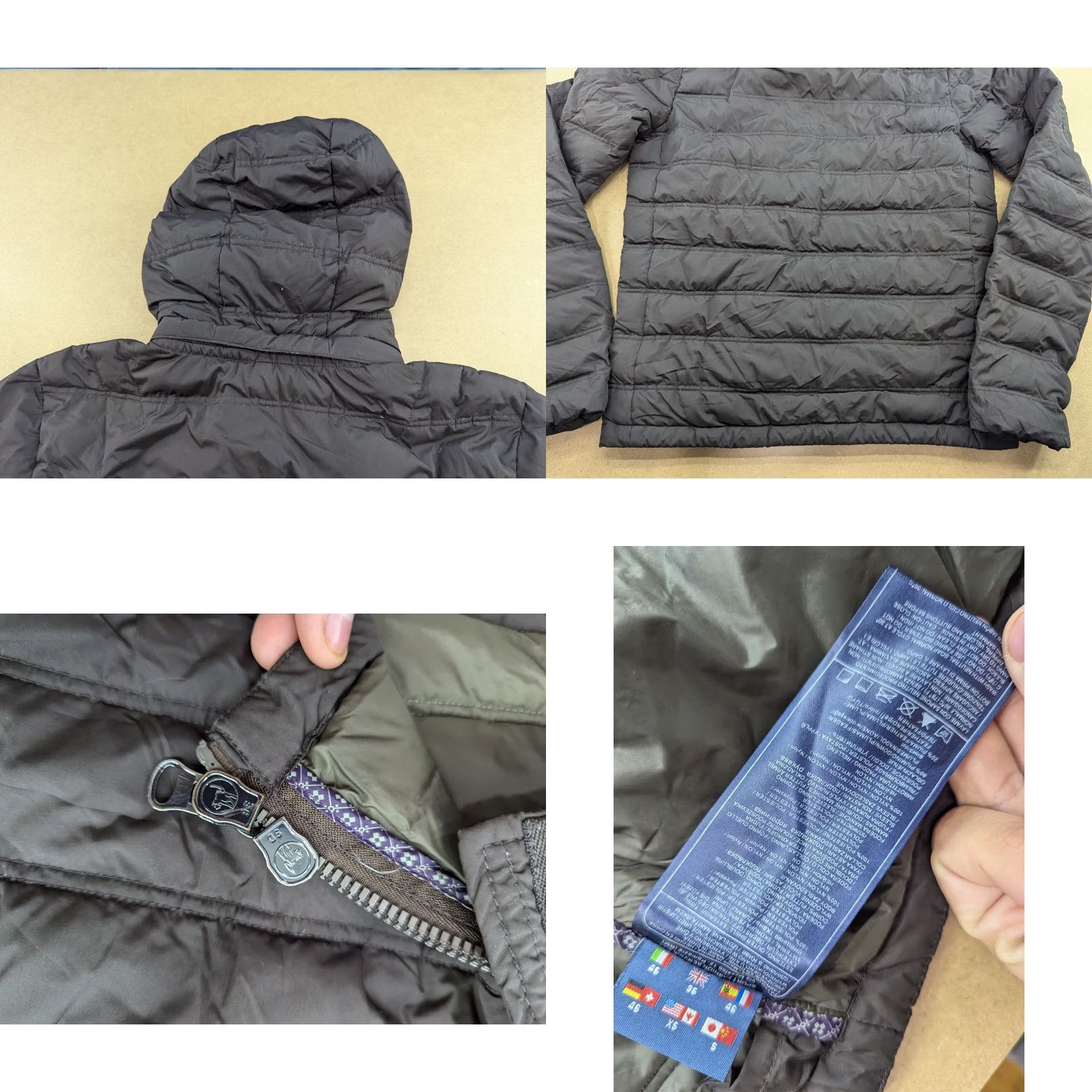 Vintage Ciesse Piumini Down Fill 800 Puffer Jacket Womens Jersey Brown 46 Long Zip Hooded Reversible Casual Outdoor Size L / US 10 / IT 46 - 8 Thumbnail