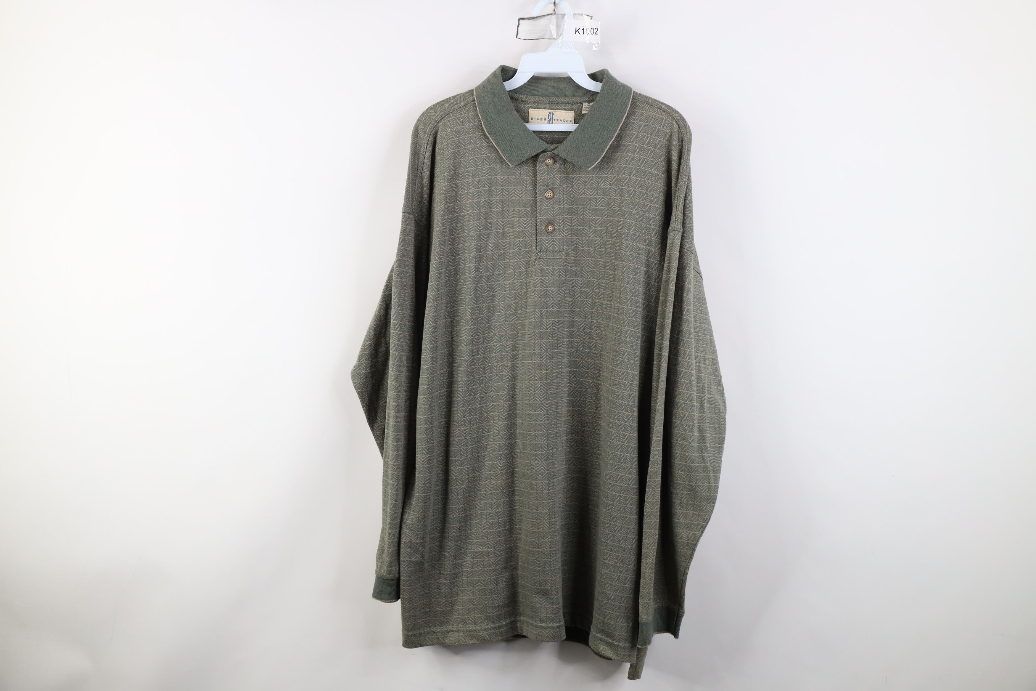Vintage Vintage 90s Y2K Streetwear Collared Long Sleeve Rugby Polo Size US XL / EU 56 / 4 - 1 Thumbnail