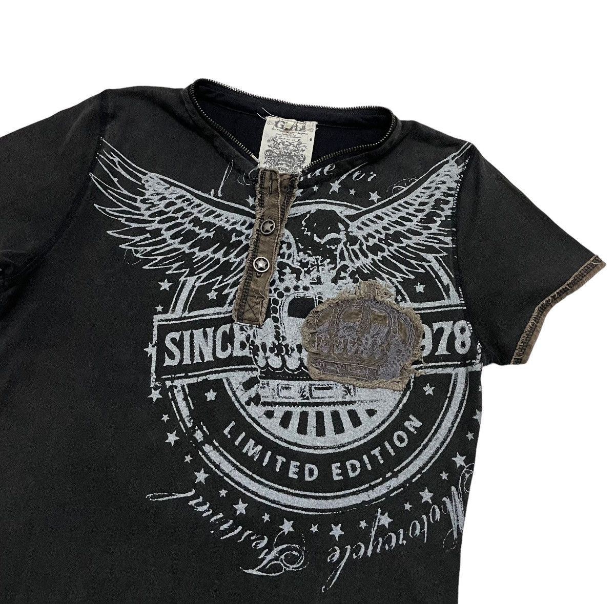 Japanese Brand Japanese Brand Glitz Motorcycle Festival Hooded Tshirt Size M / US 6-8 / IT 42-44 - 5 Thumbnail
