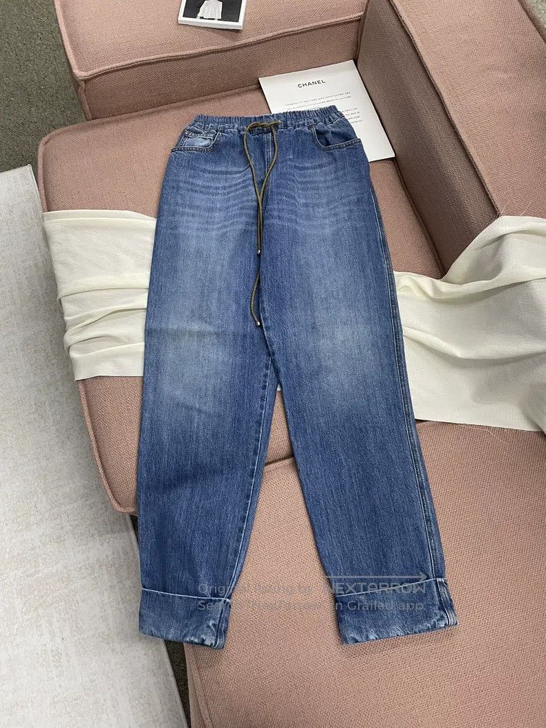 Chanel Chanel Double C jeans with tie on the back Size 25" / US 0 / IT 36 - 1 Thumbnail